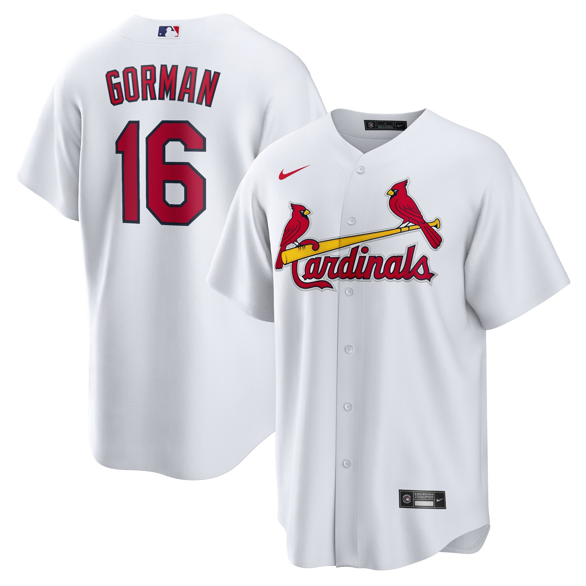 Nolan Gorman St. Louis Cardinals  Home Replica Jersey - White