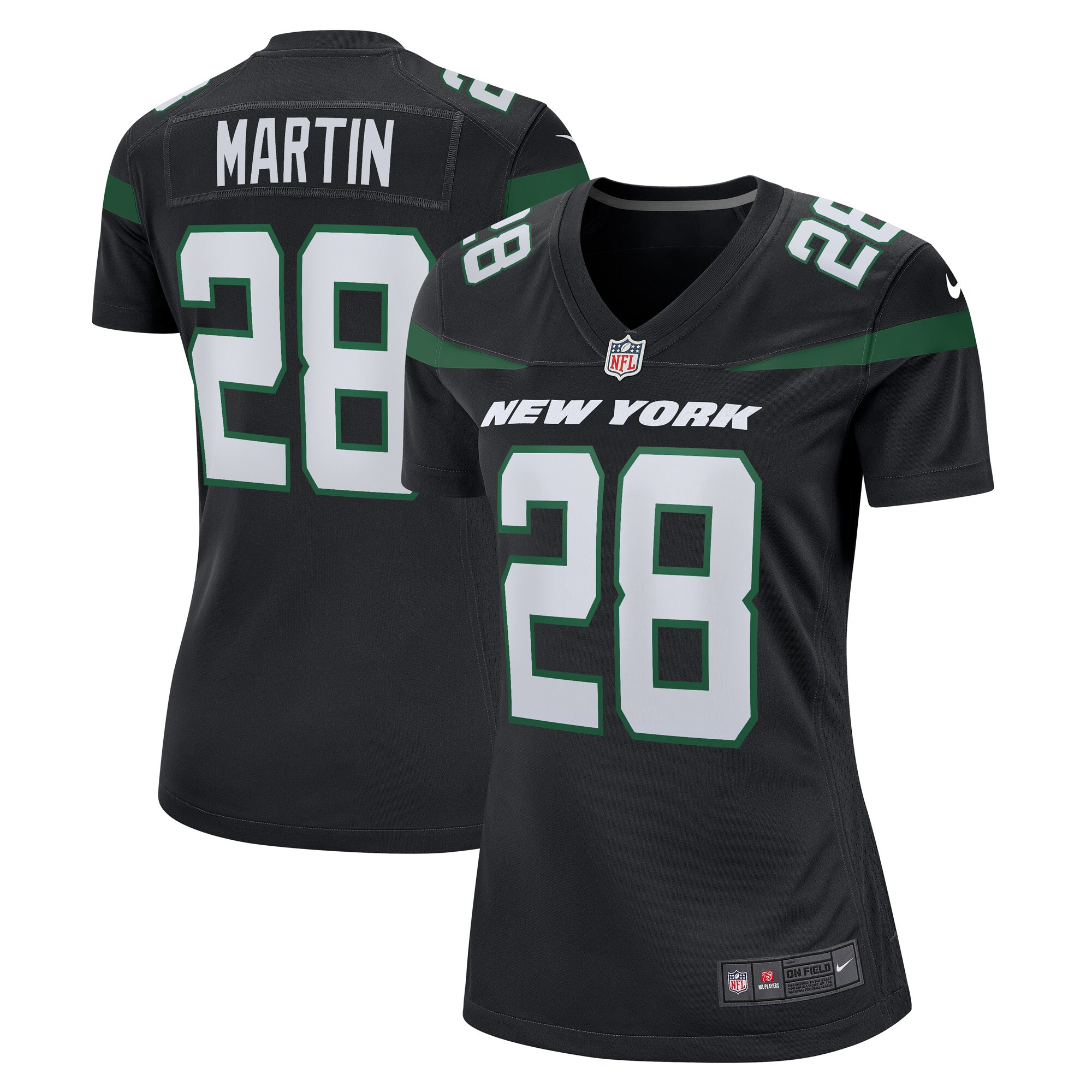 Curtis Martin New York Jets  Women's Retired Player Jersey - Black