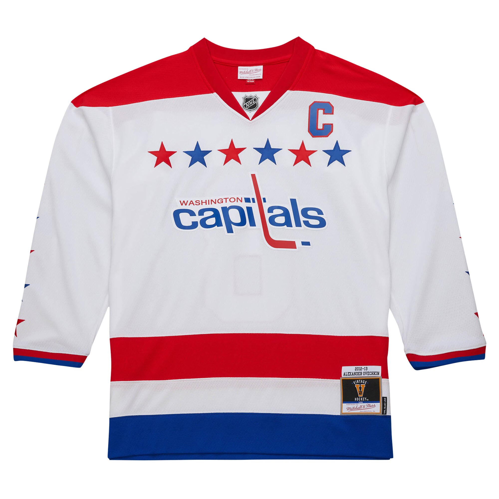 Alexander Ovechkin Washington Capitals Mitchell & Ness  2012\/13 Alternate Captain Blue Line Player Jersey - White