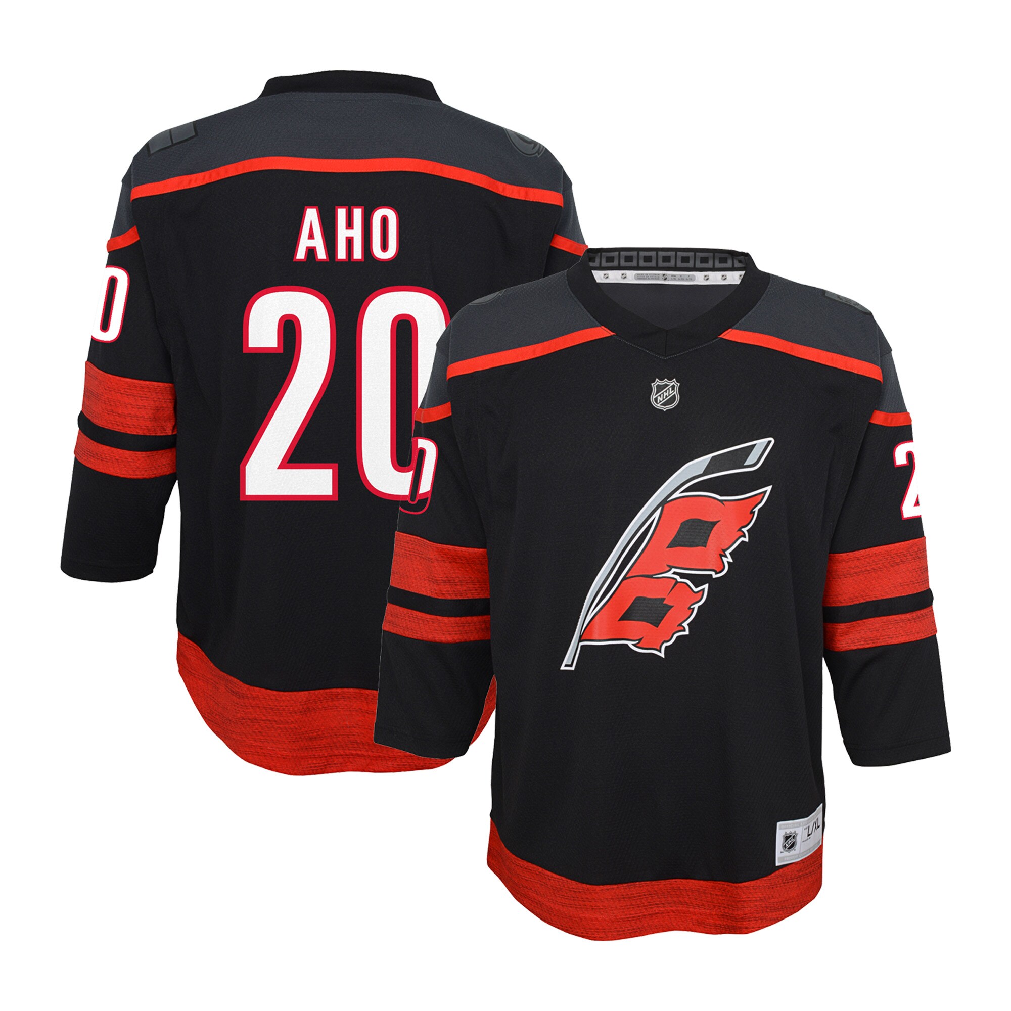 Sebastian Aho Carolina Hurricanes Youth Home Replica Player Jersey - Black