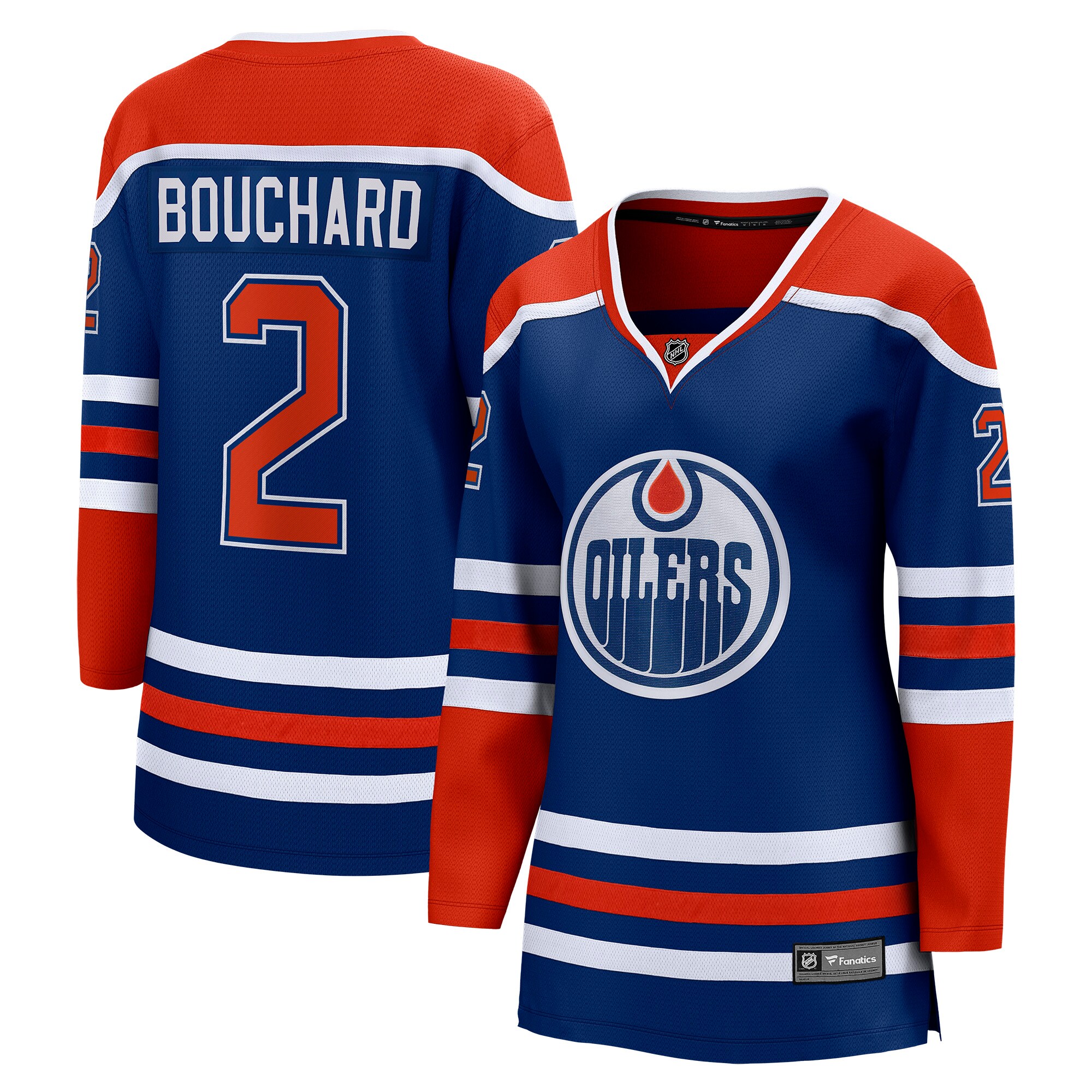 Evan Bouchard Edmonton Oilers Fanatics Women's Home Breakaway Player Jersey - Royal