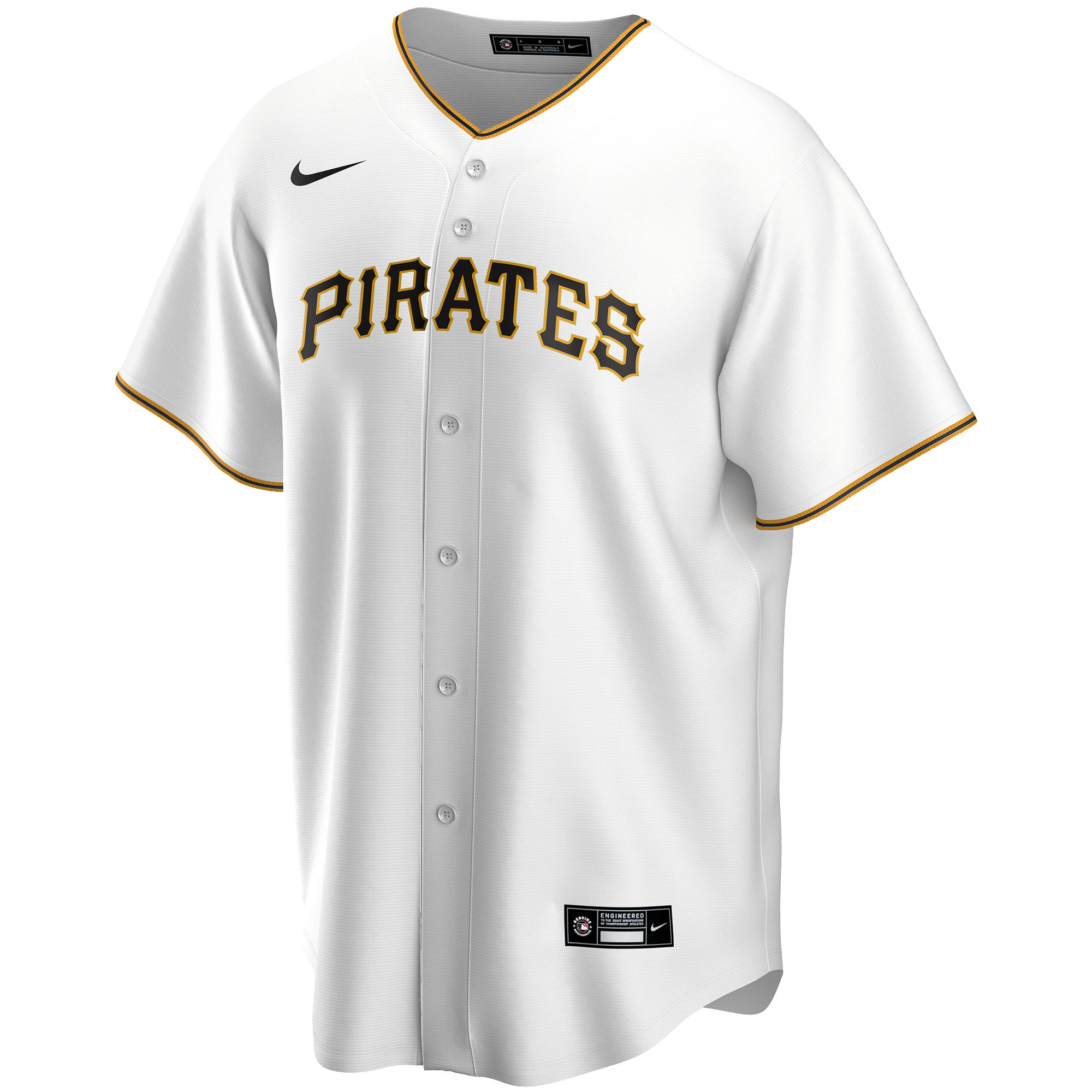 Pittsburgh Pirates  Home Replica Custom Jersey - White