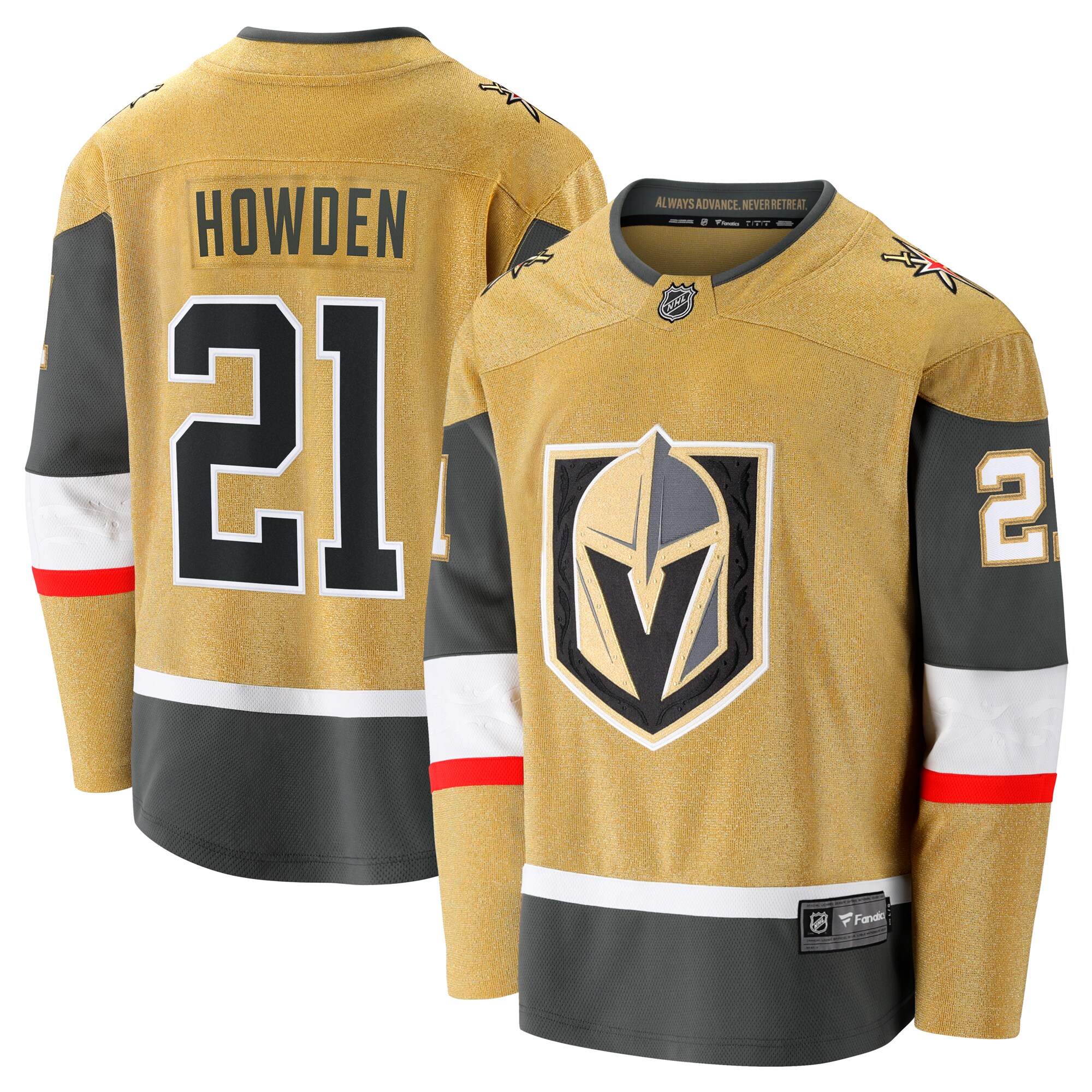 Brett Howden Vegas Golden Knights Fanatics Home Premier Breakaway Player Jersey - Gold