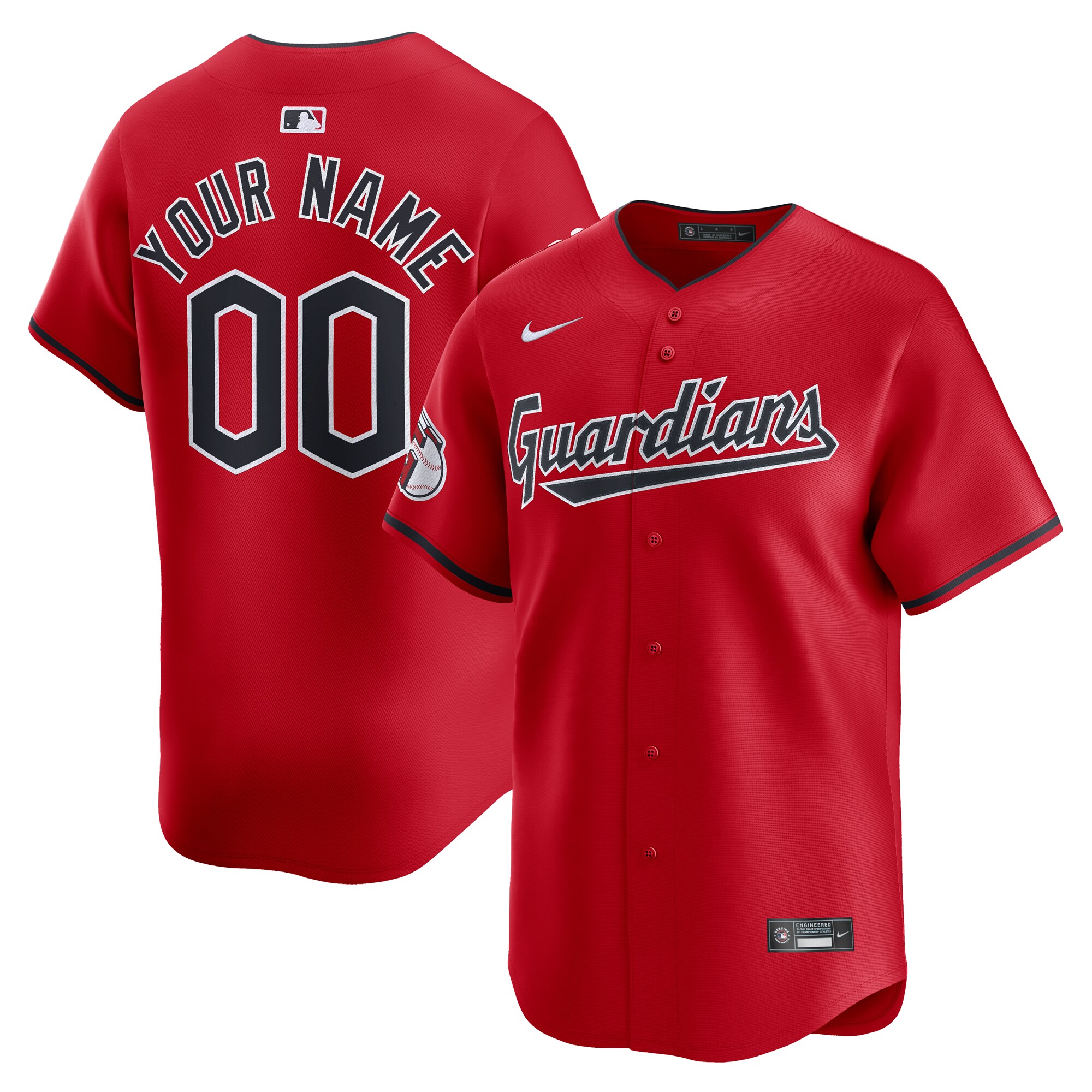 Cleveland Guardians   Alternate Limited Custom Jersey\u00c2\u00a0\u00e2\u20ac\u201c Red