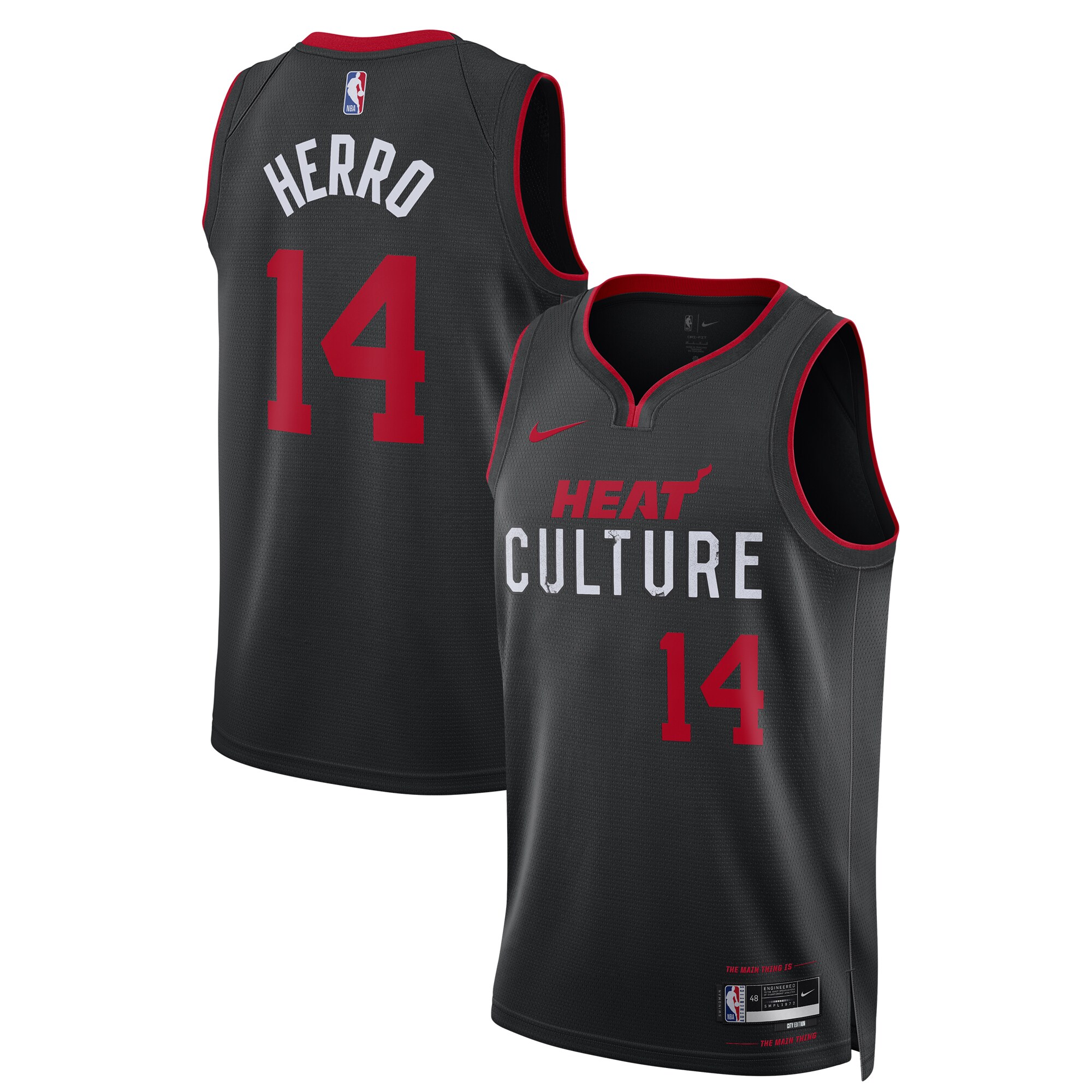 Tyler Herro Miami Heat  Unisex 2023\/24 Swingman Jersey - Black - City Edition