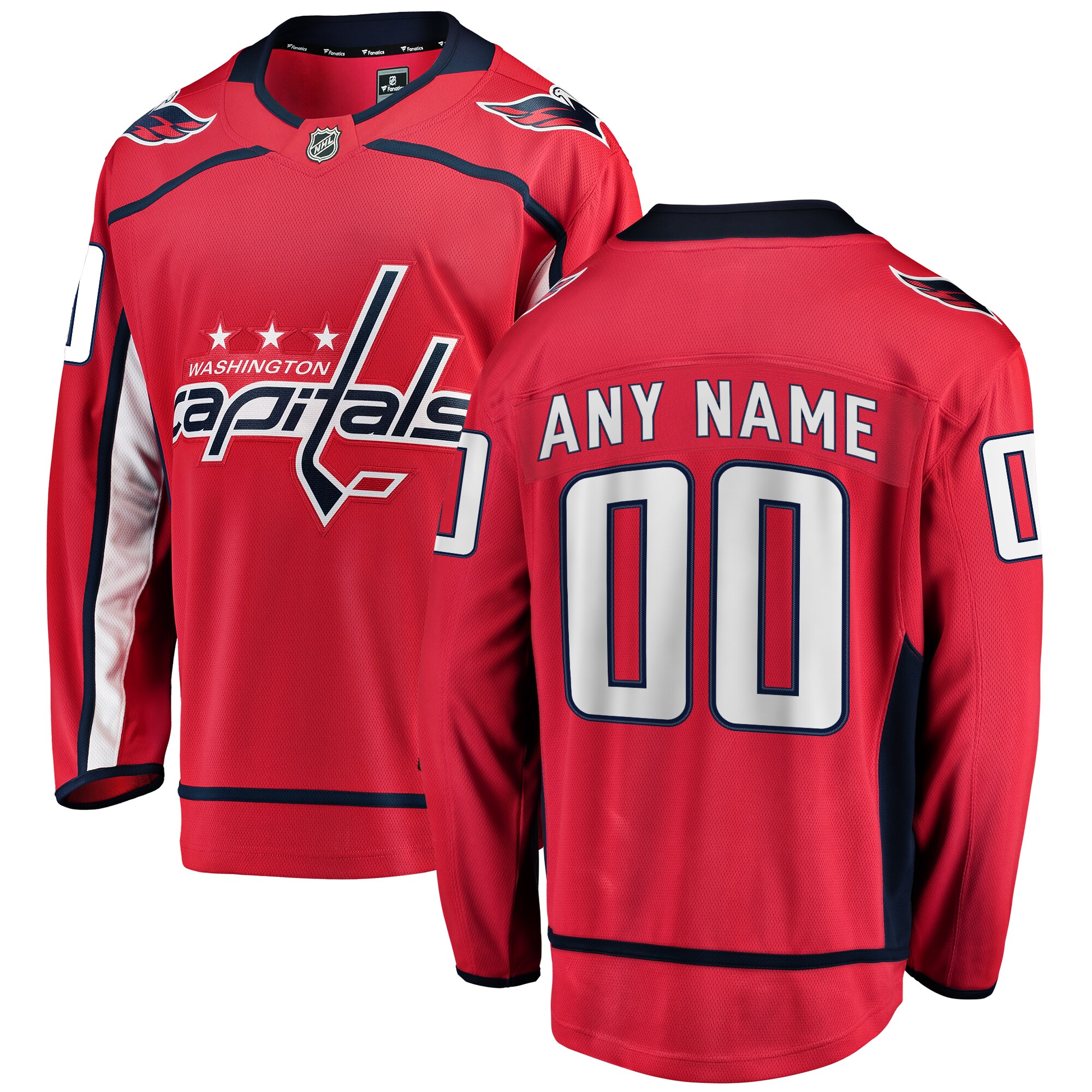 Washington Capitals Fanatics Home Breakaway Custom Jersey - Red