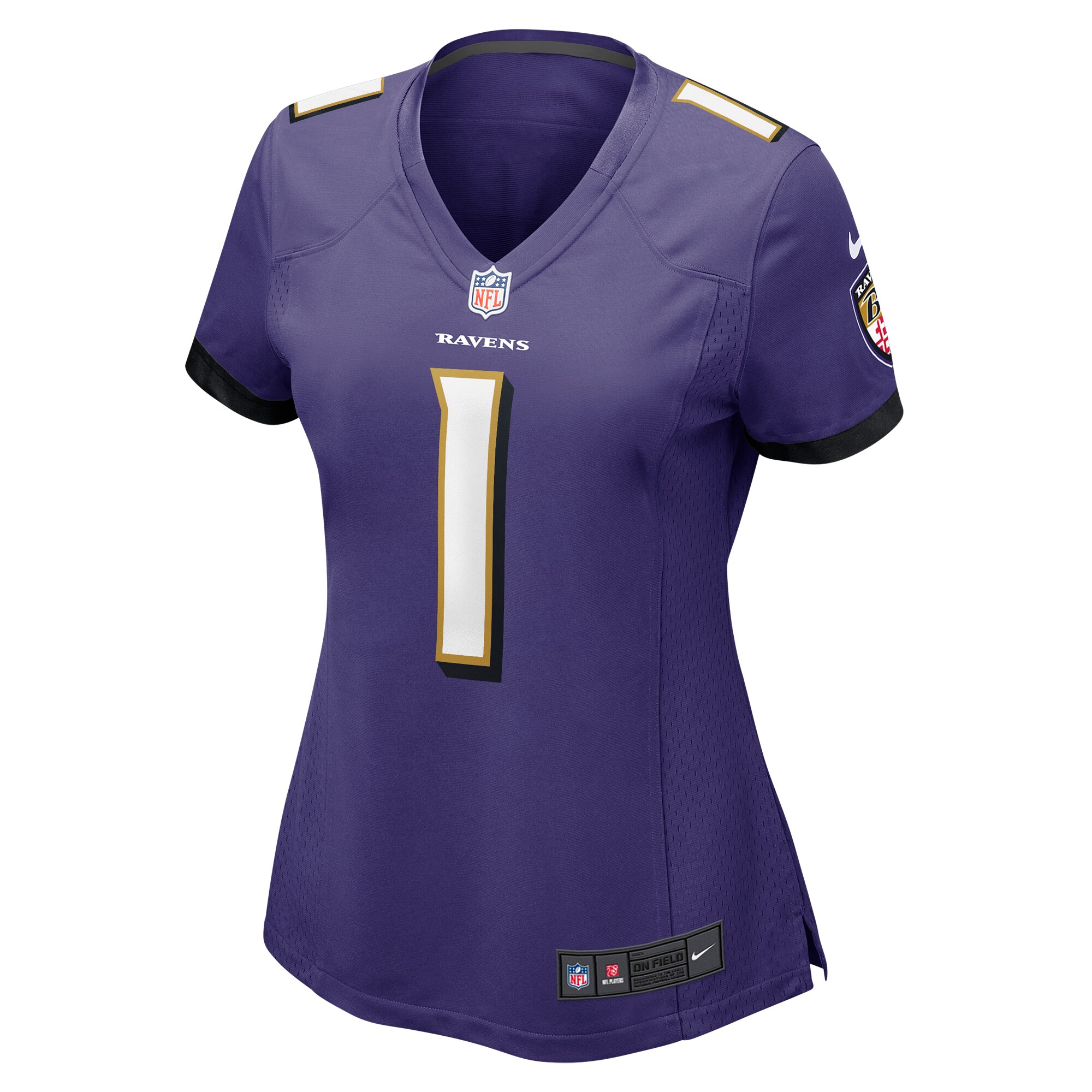 Number 1 Mom Baltimore Ravens  Women's Game Jersey - Purple
