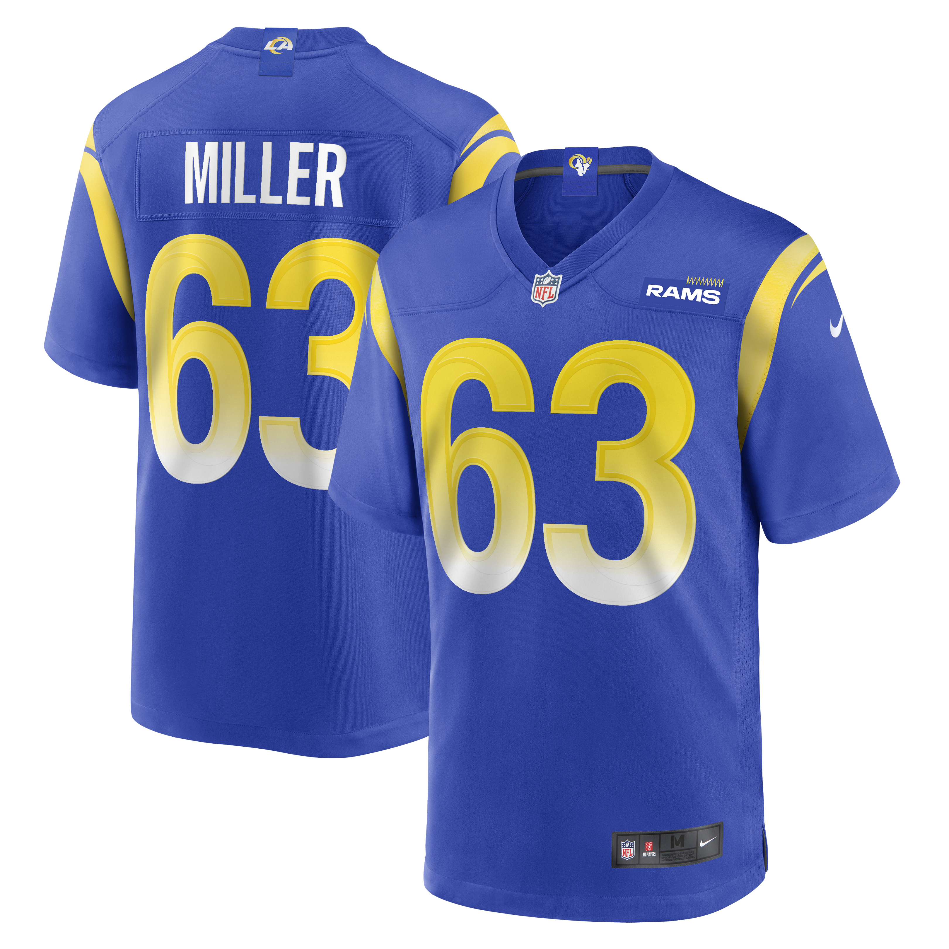 Grant Miller Los Angeles Rams   Game Jersey - Royal
