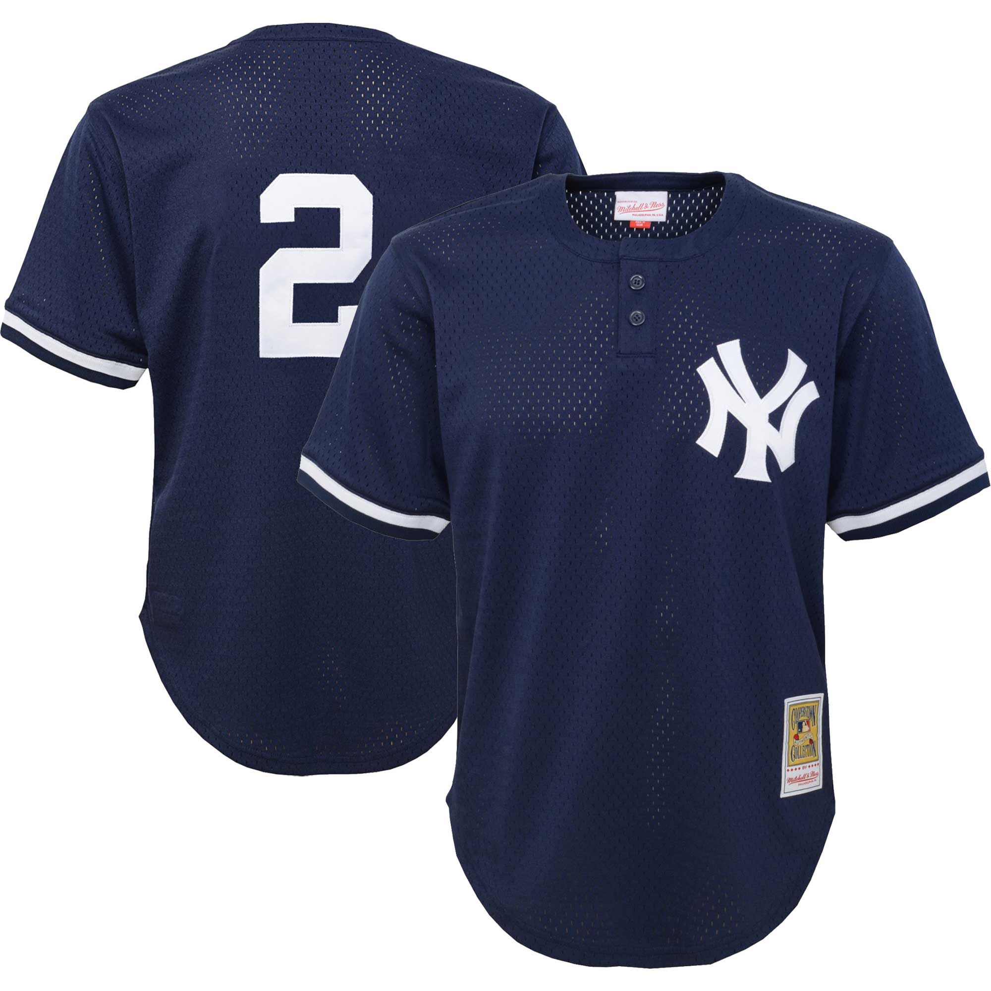 Derek Jeter New York Yankees Mitchell & Ness Preschool Cooperstown Collection\u00c2\u00a0Mesh Batting Practice Jersey - Navy