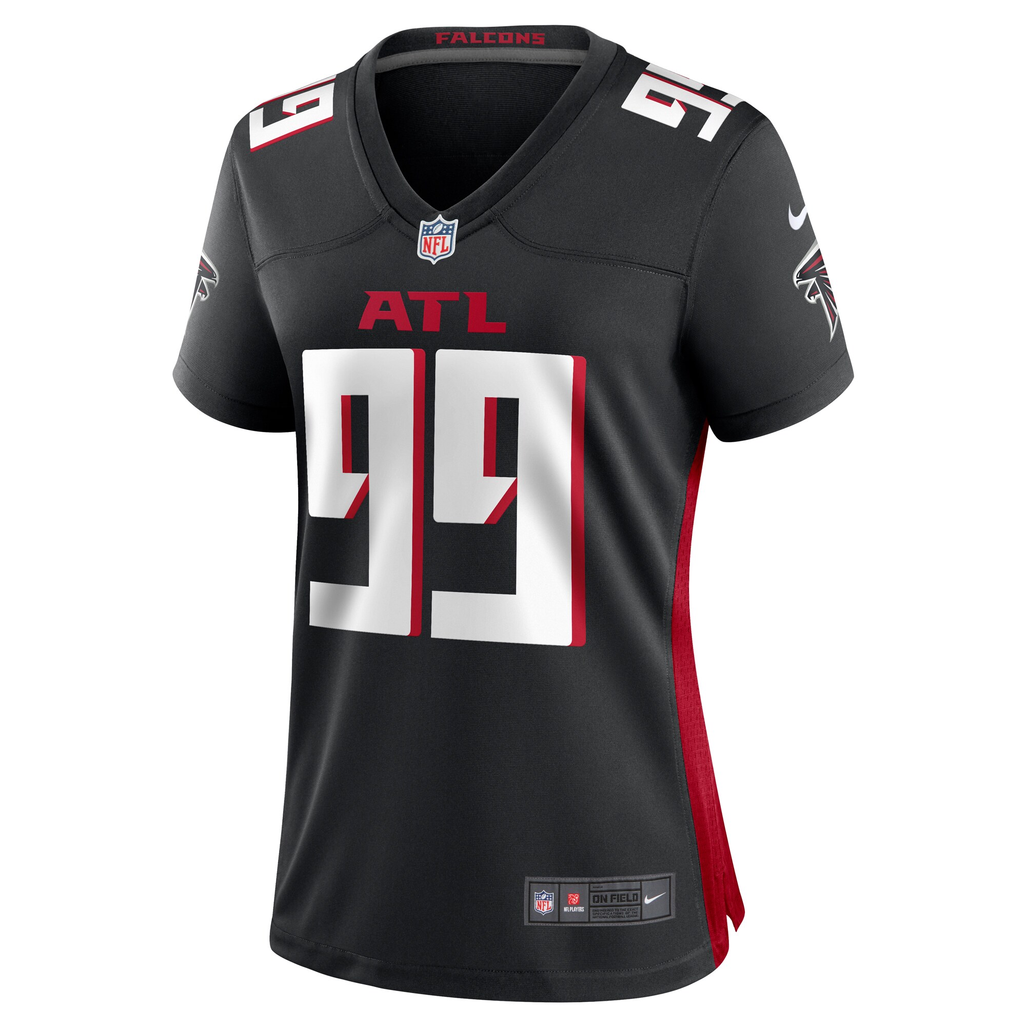 Joe Gaziano Atlanta Falcons  Women's Team Game Jersey -  Black