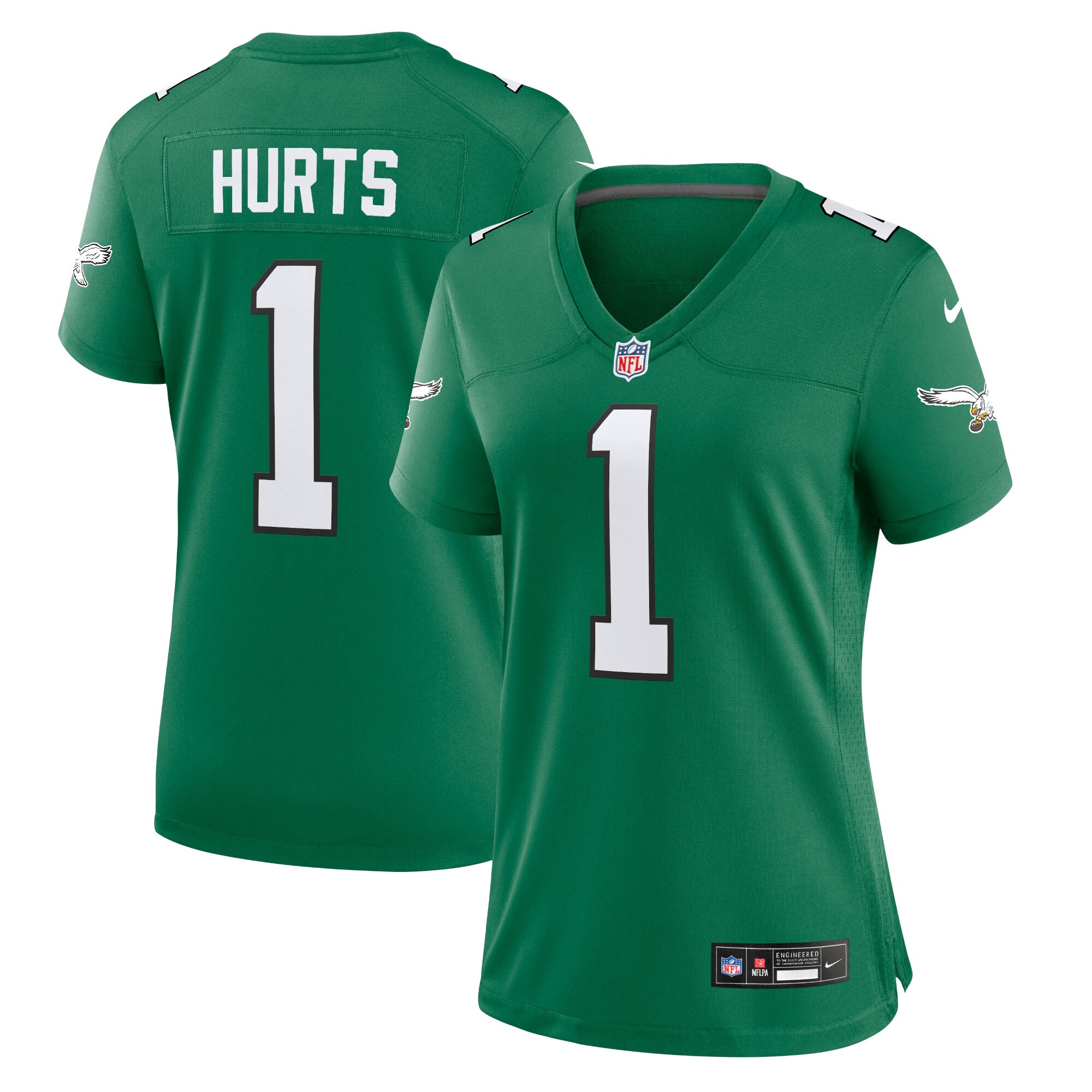 Jalen Hurts Philadelphia Eagles  Women's Game Player Jersey - Kelly Green