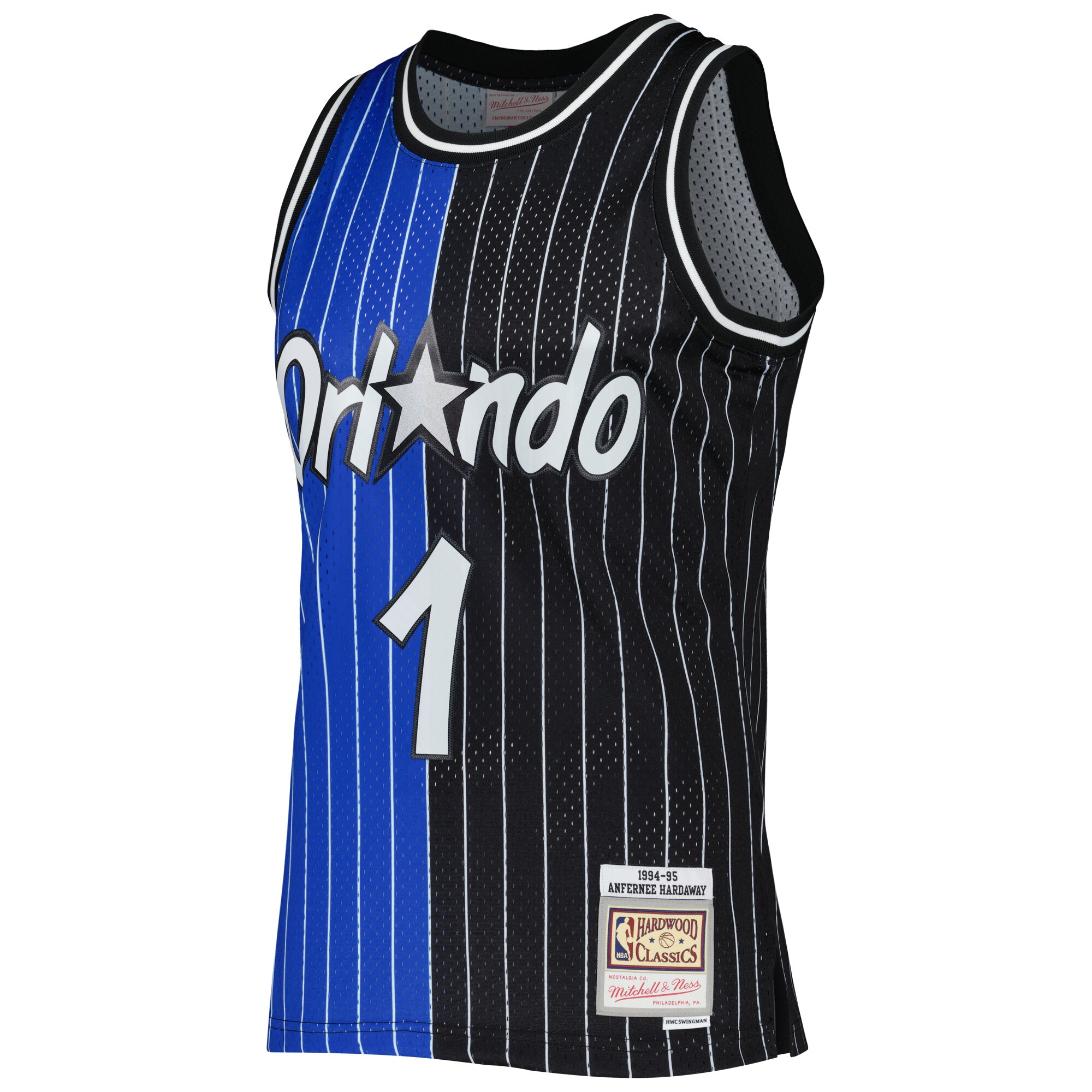 Penny Hardaway Orlando Magic Mitchell & Ness Hardwood Classics 1994\/95 Split Swingman Jersey - Blue\/Black