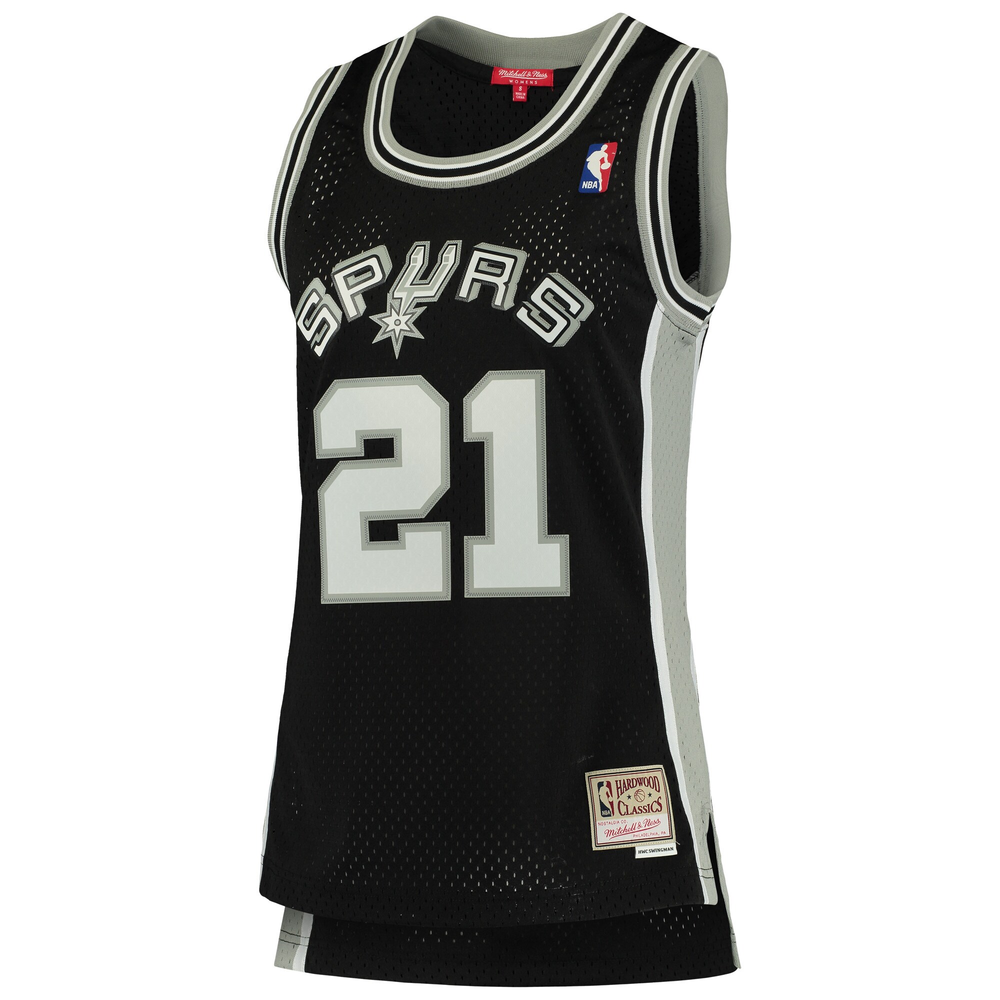 Tim Duncan San Antonio Spurs Mitchell & Ness Women's 1998\/99 Hardwood Classics Swingman Jersey - Black