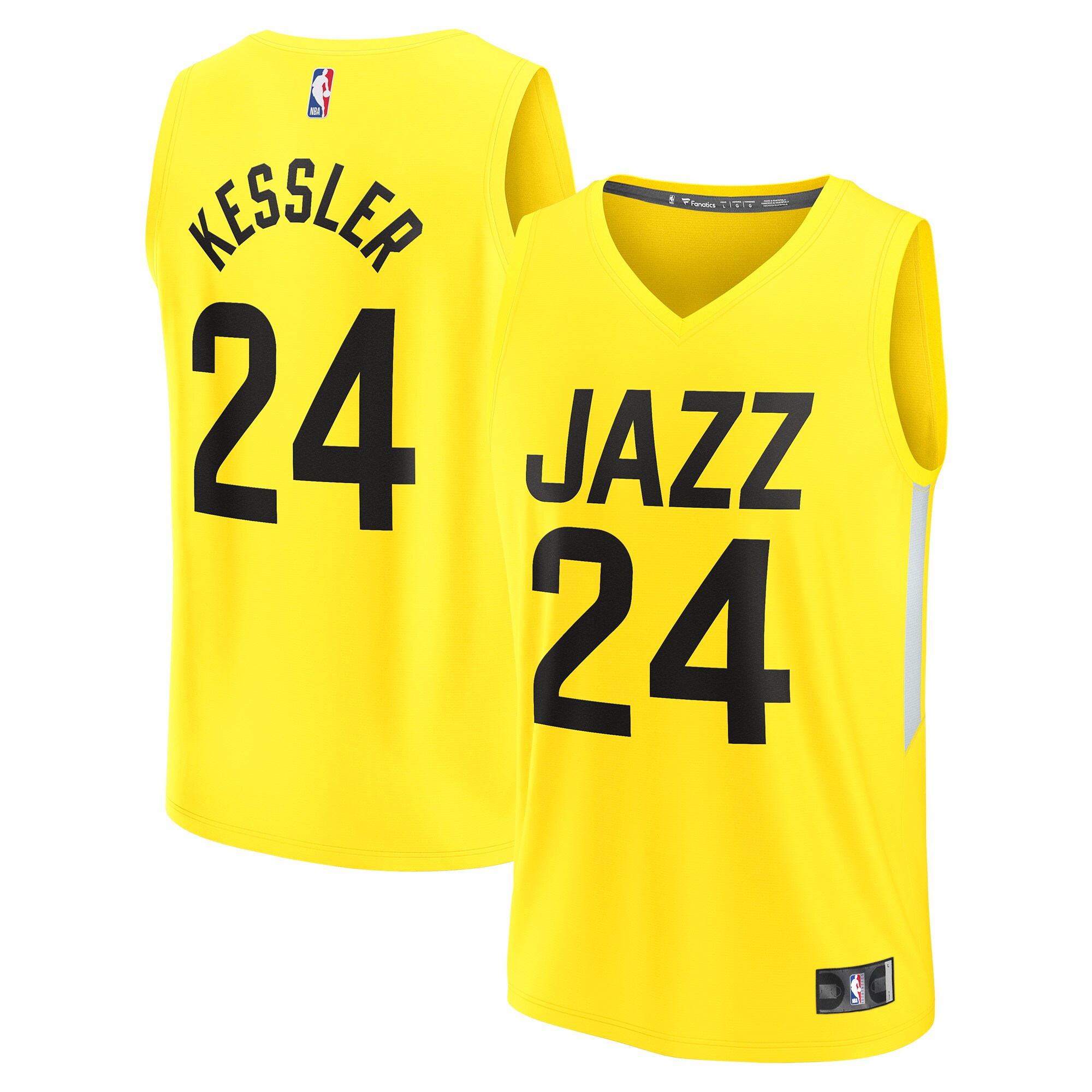 Walker Kessler Utah Jazz Fanatics Fast Break Replica Player Jersey - Icon Edition - Yellow