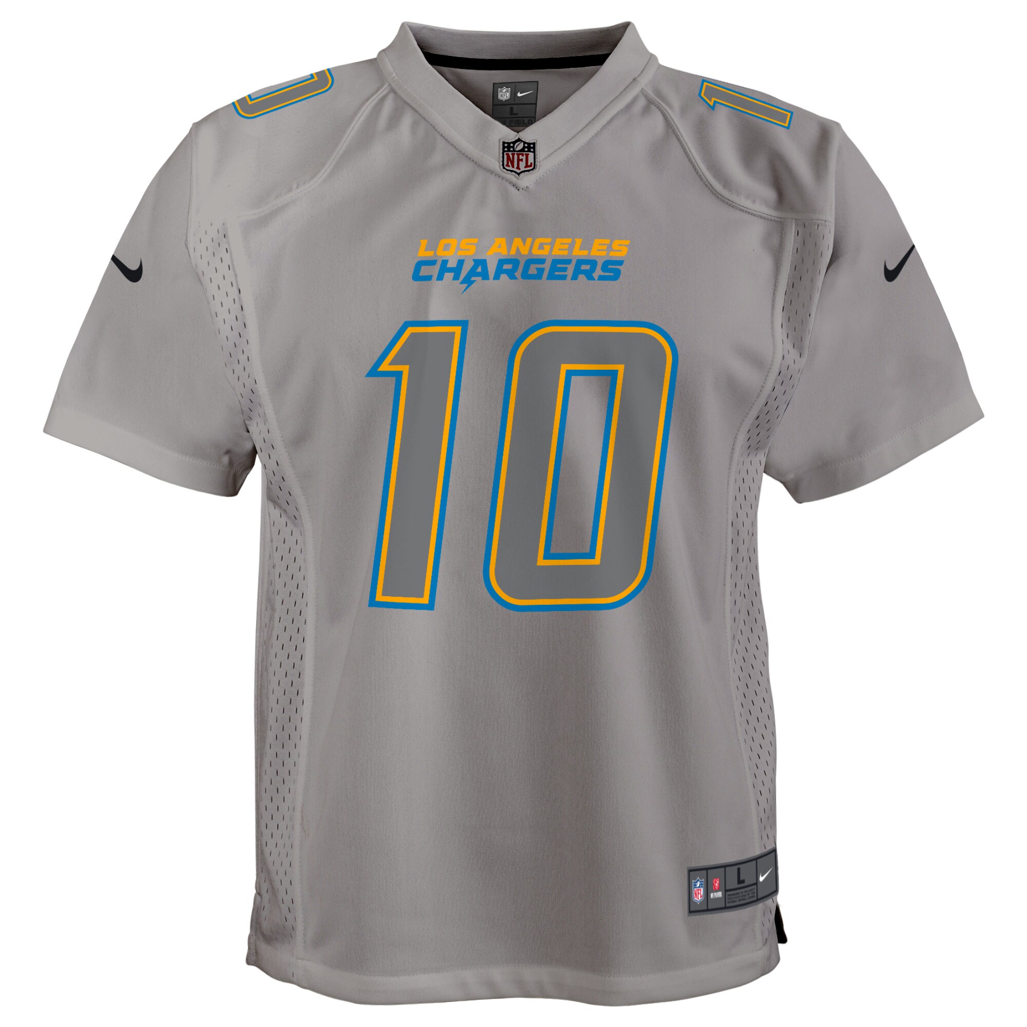 Justin Herbert Los Angeles Chargers  Youth Atmosphere Game Jersey - Gray
