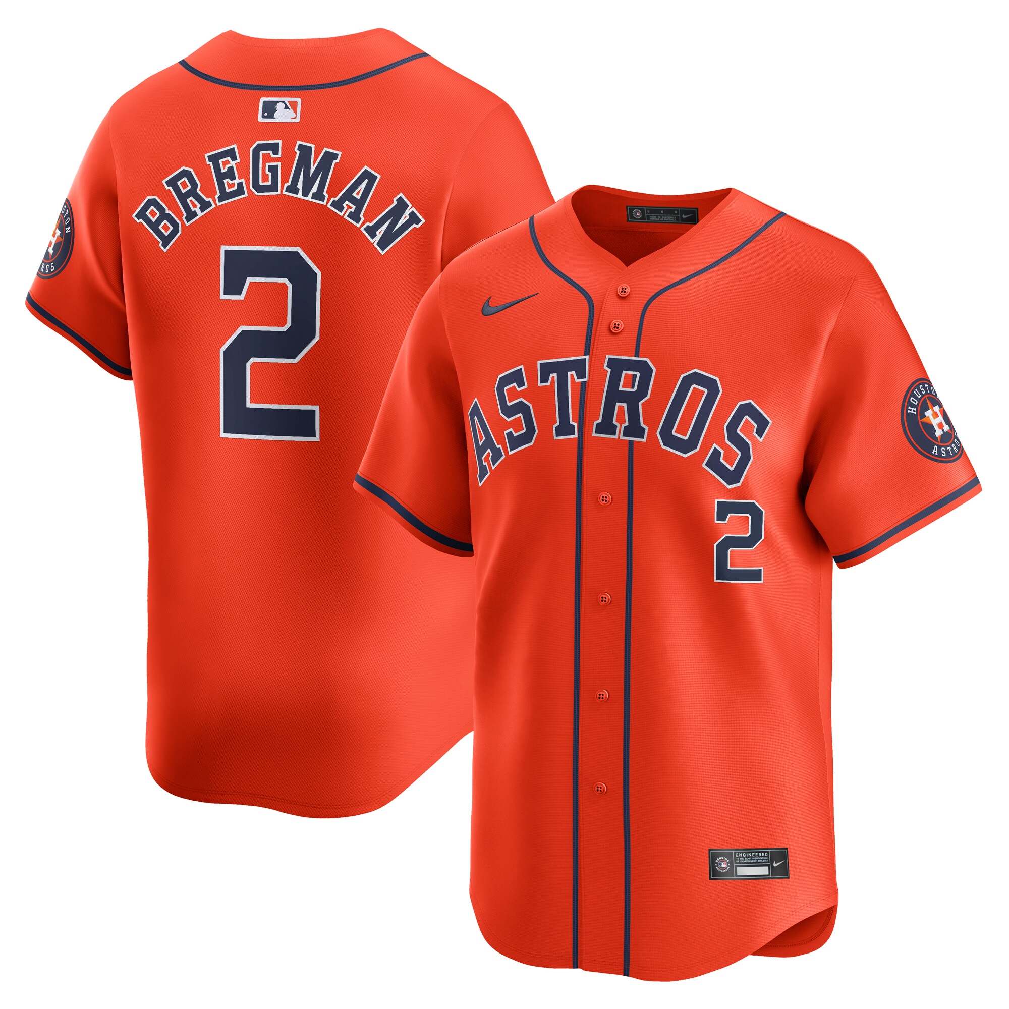 Alex Bregman Houston Astros  Alternate Limited Player Jersey\u00c2\u00a0\u00e2\u20ac\u201c Orange