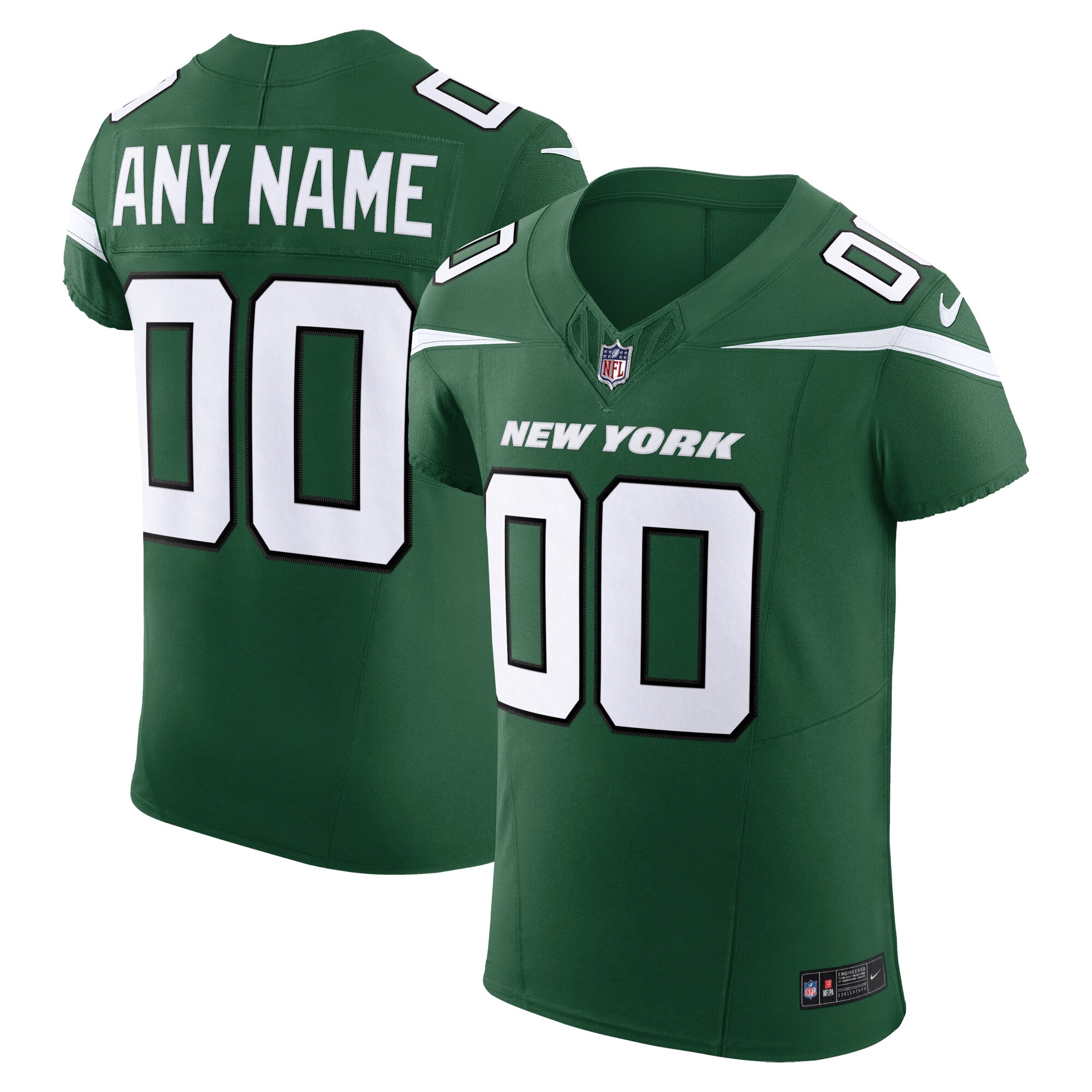 New York Jets  Vapor F.U.S.E. Elite Custom Jersey - Gotham Green