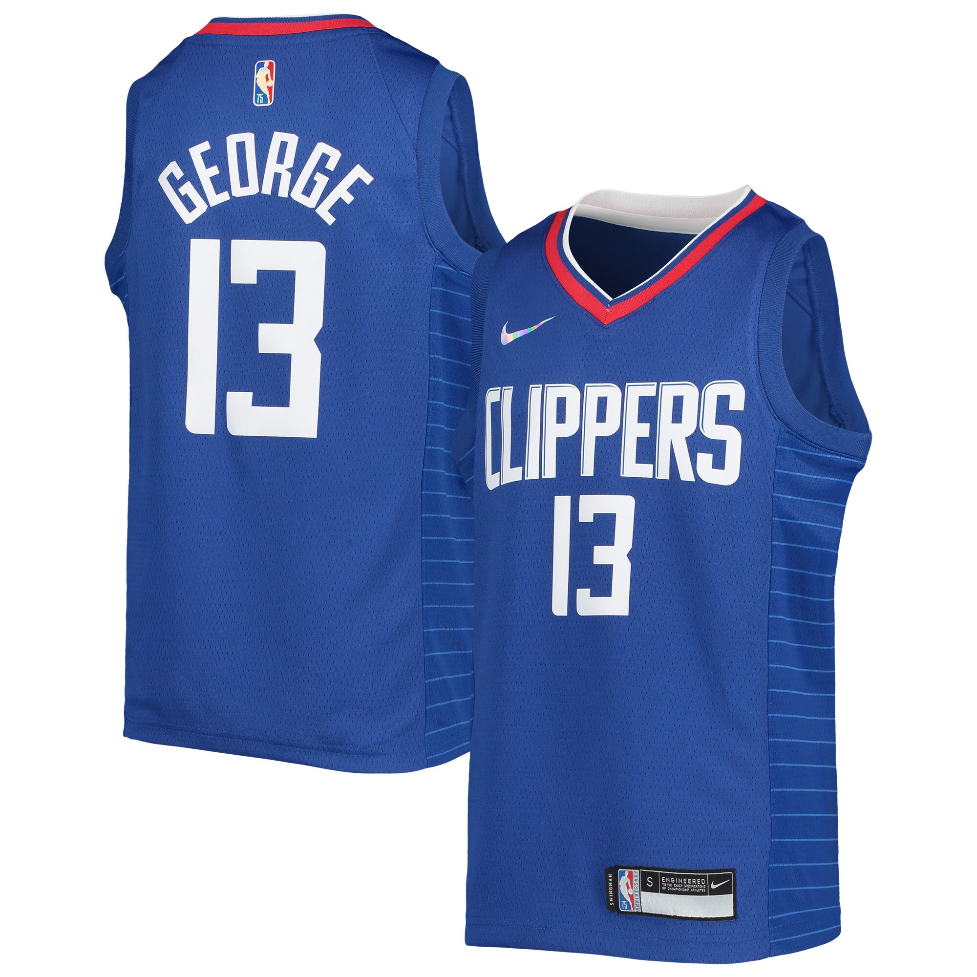 Paul George LA Clippers  Youth 2021\/22 Diamond Swingman Jersey - Icon Edition - Royal