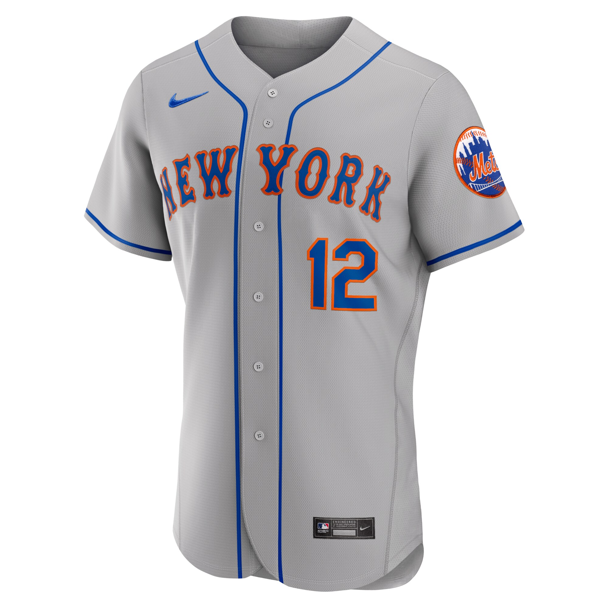 Francisco Lindor New York Mets  Road Authentic Player Jersey - Gray