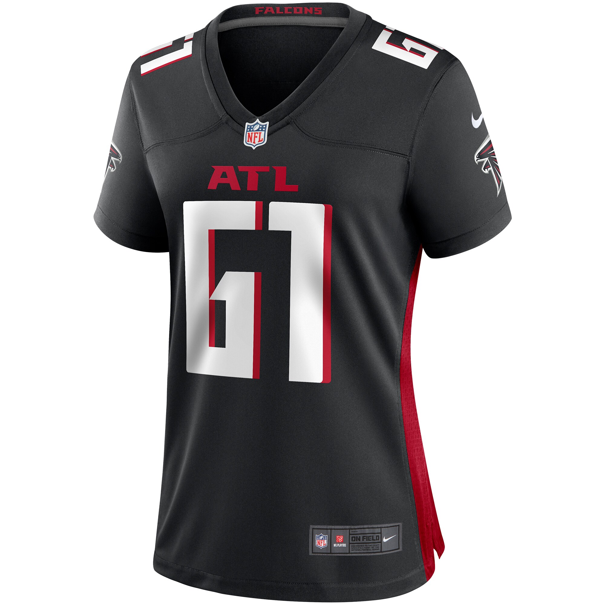 Matt Hennessy Atlanta Falcons  Women's Game Jersey - Black