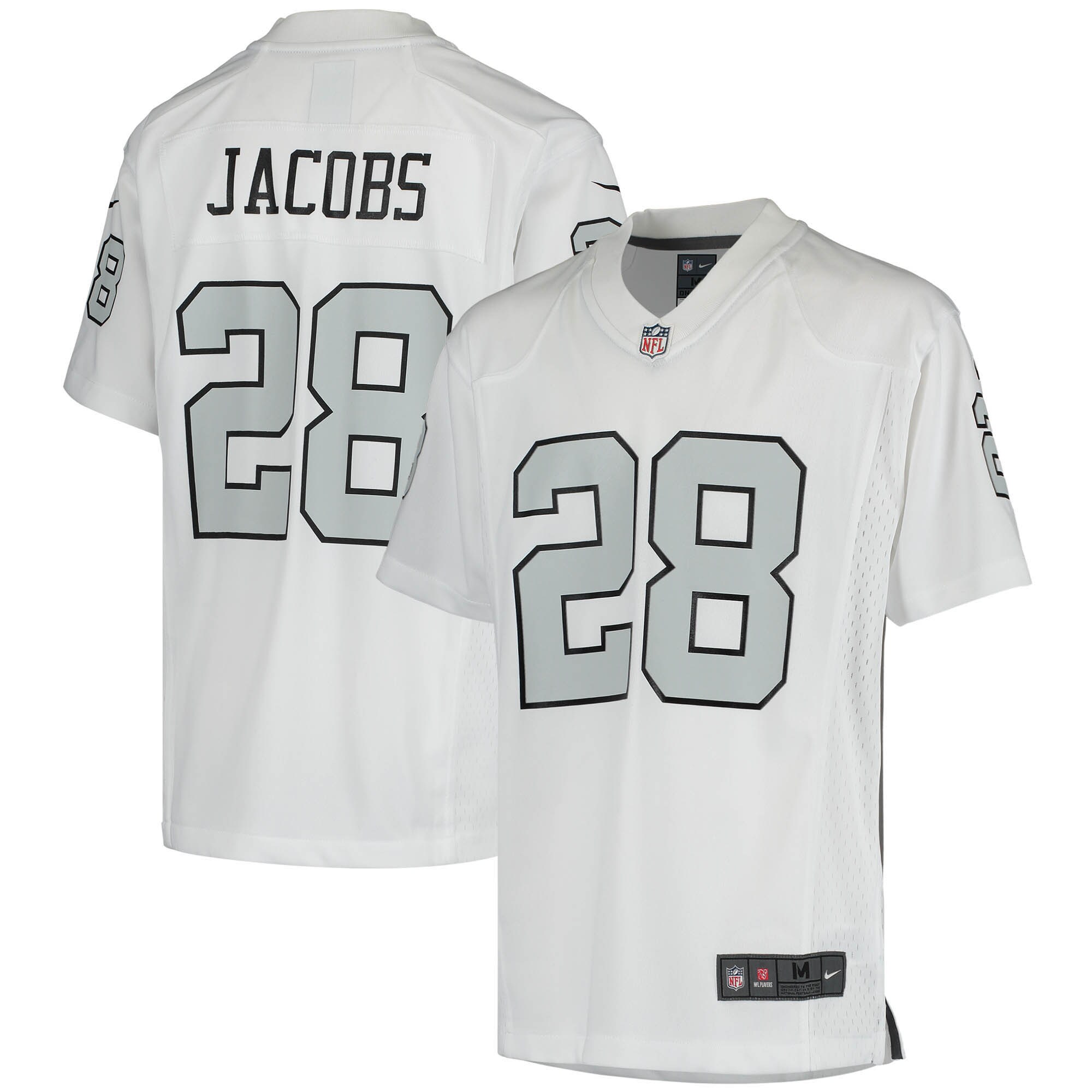 Josh Jacobs Las Vegas Raiders  Youth Color Rush Game Jersey - White