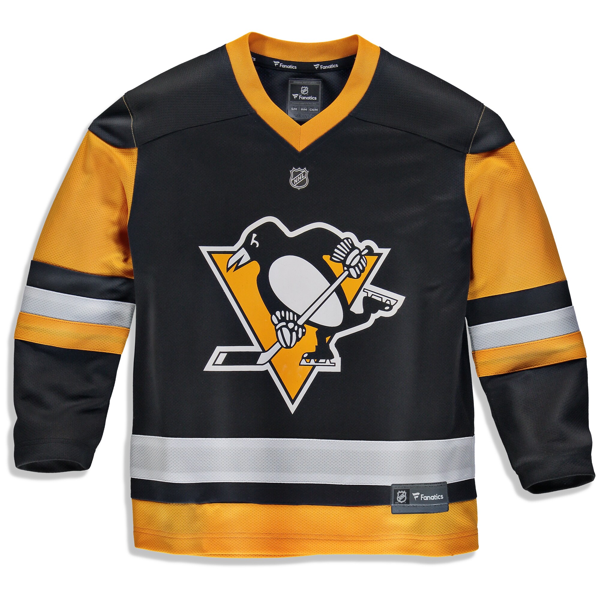 Pittsburgh Penguins Fanatics Youth Home Replica Custom Jersey - Black