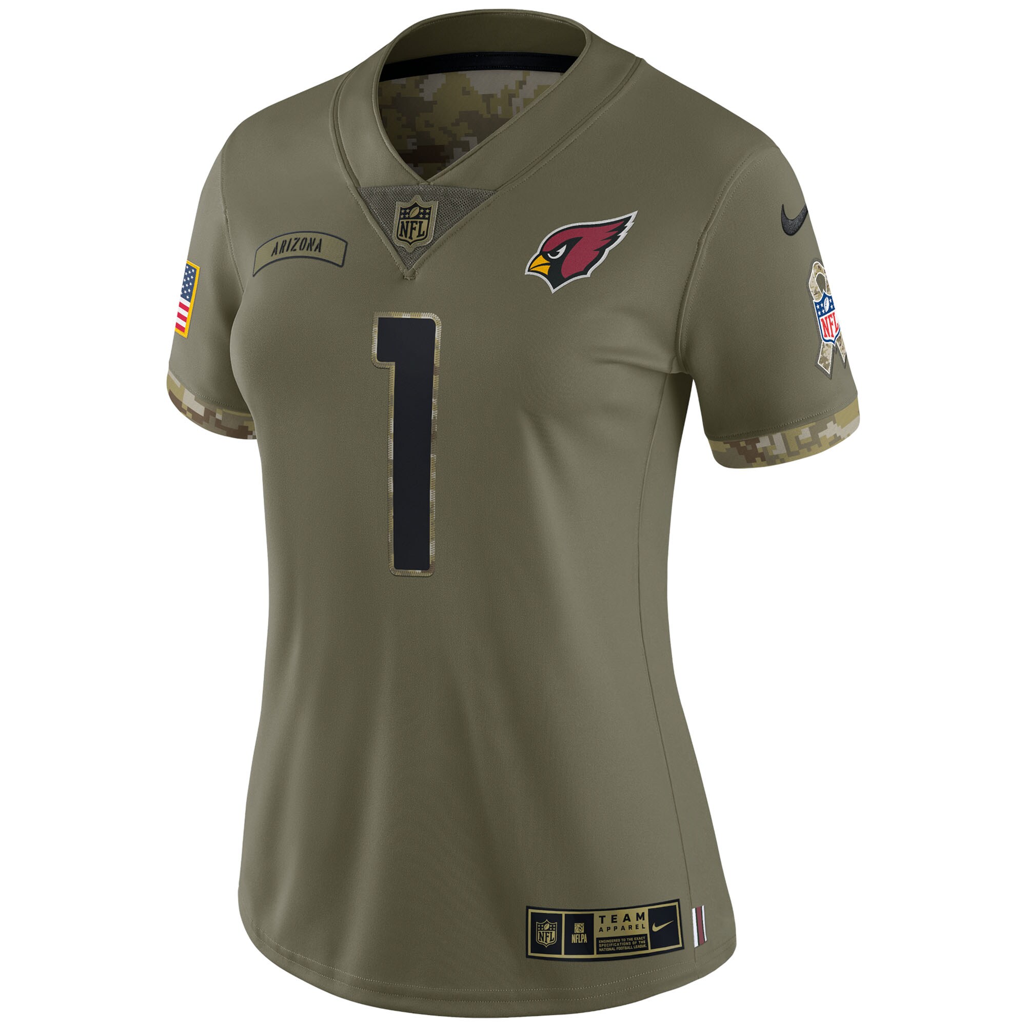 Kyler Murray Arizona Cardinals  Women's 2022 Salute To Service Limited Jersey - Olive