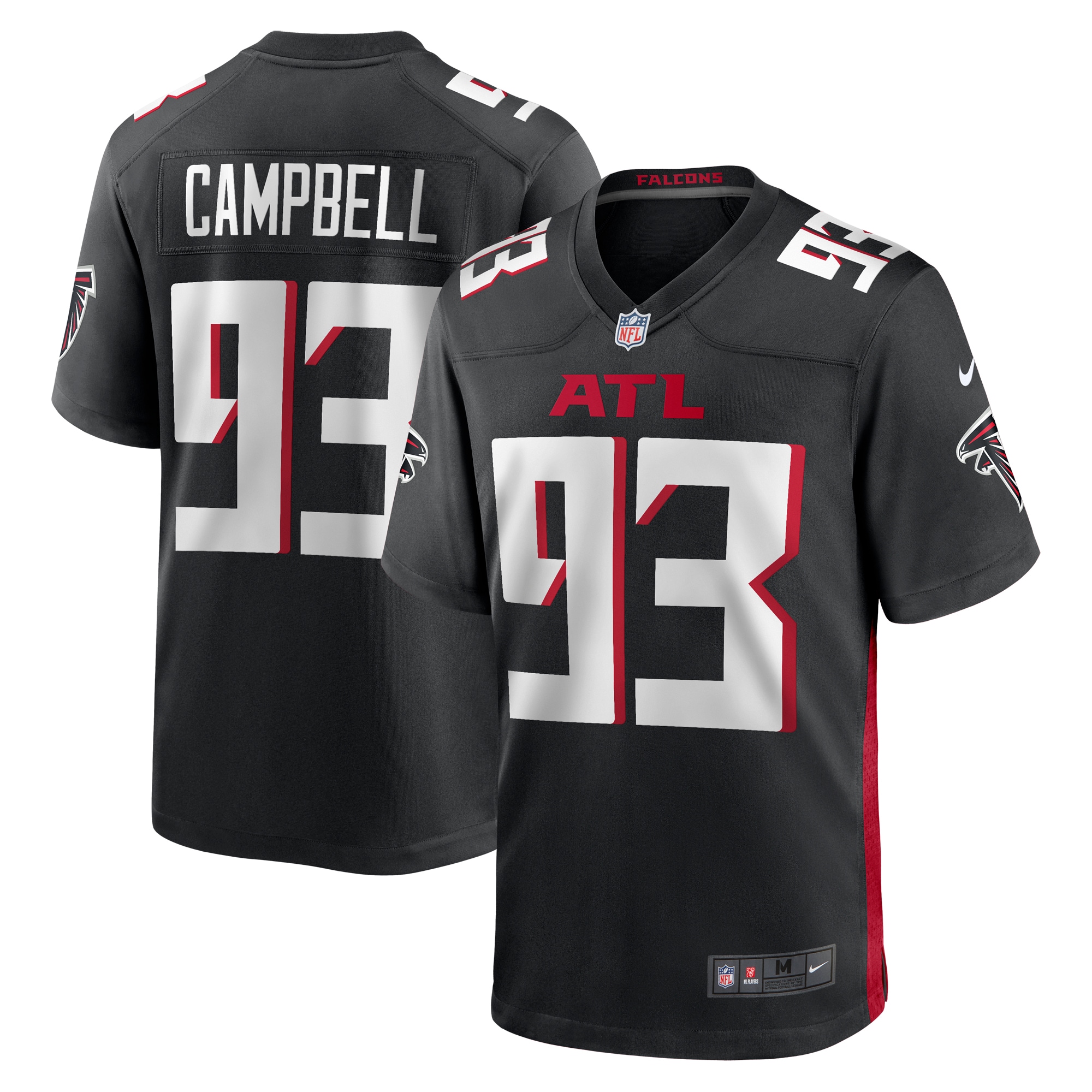 Calais Campbell Atlanta Falcons  Game Player Jersey - Black