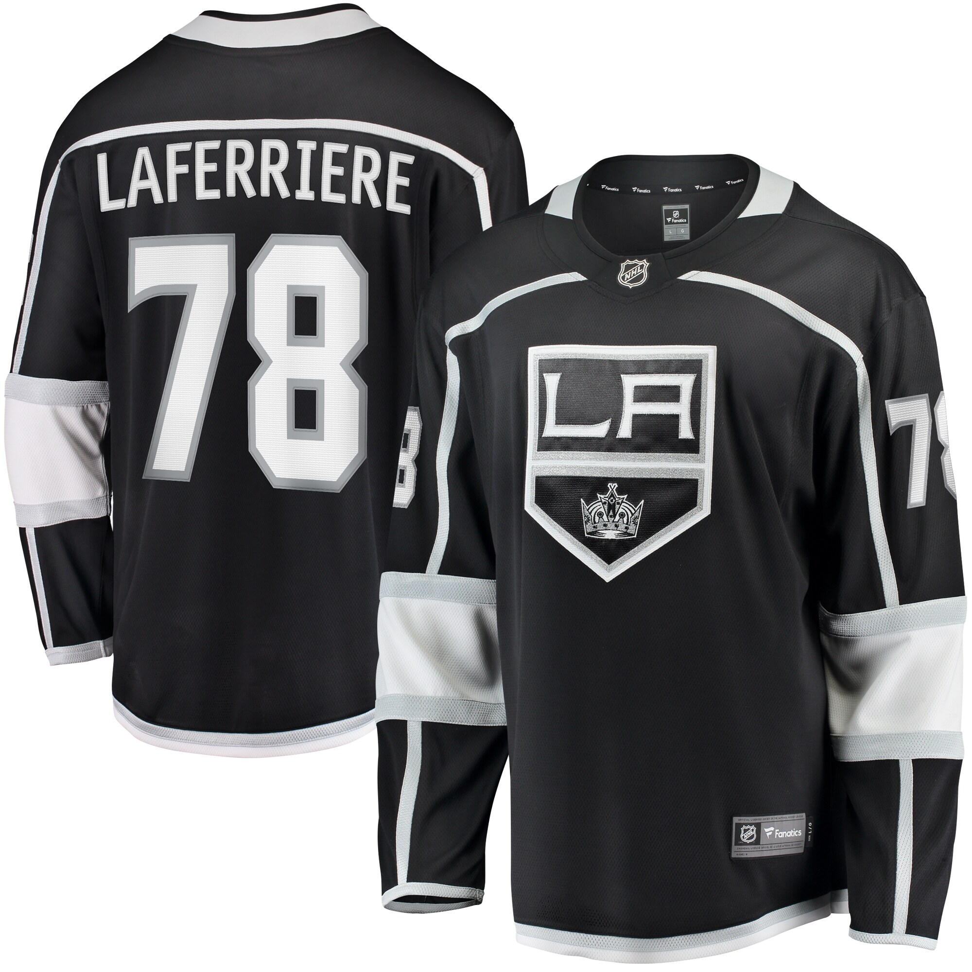 Alex Laferriere Los Angeles Kings Fanatics Home Premier Breakaway Player Jersey - Black