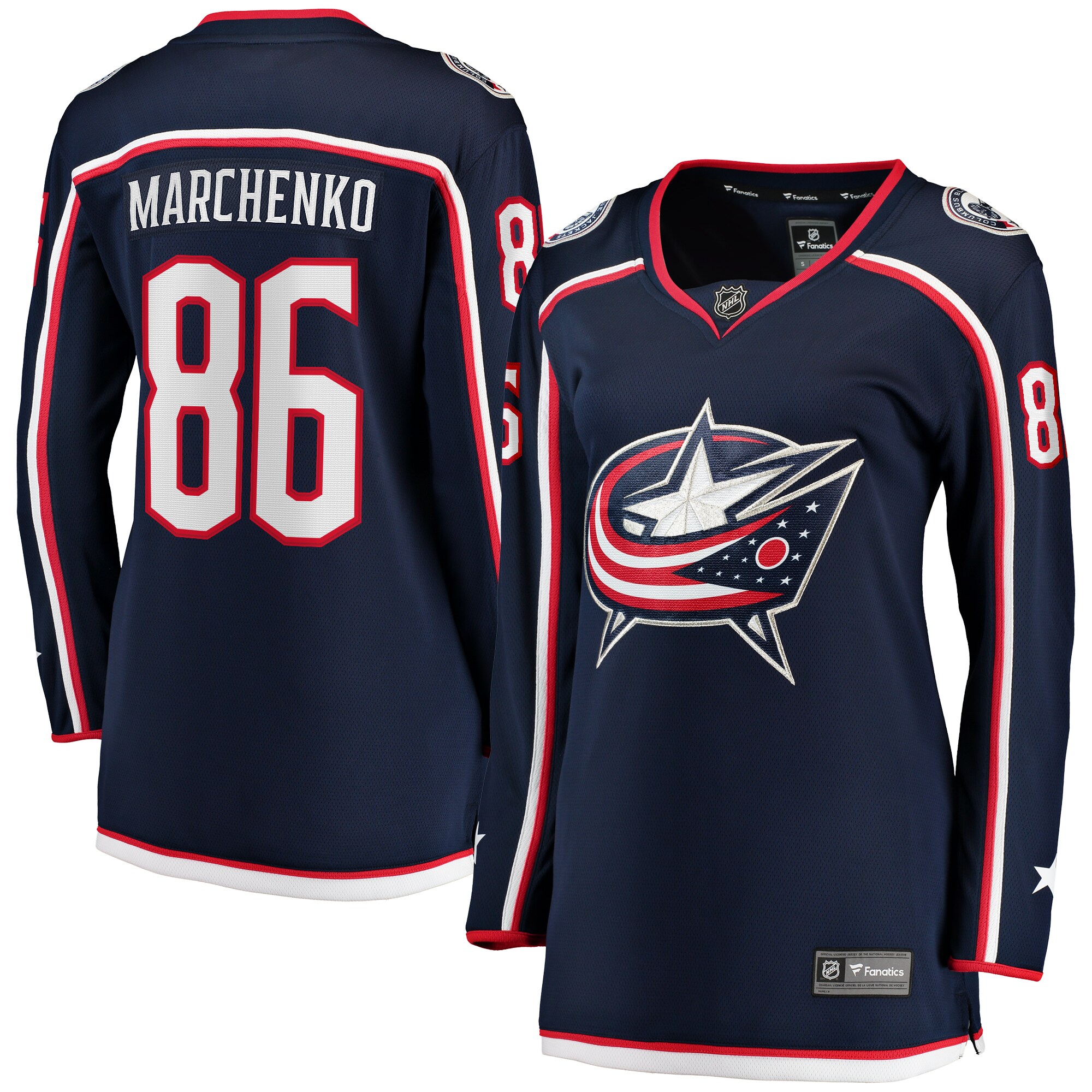 Kirill Marchenko Columbus Blue Jackets Fanatics Women's Home Breakaway Player Jersey - Navy