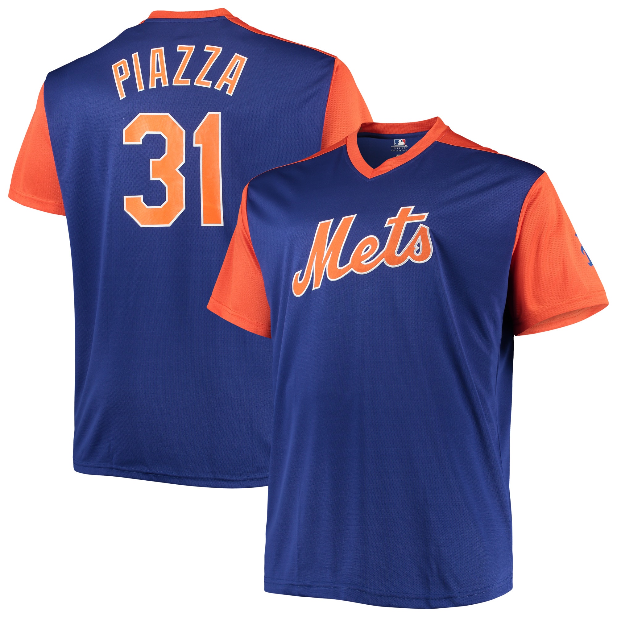 Mike Piazza New York Mets Cooperstown Collection Replica Player Jersey - Royal\/Orange