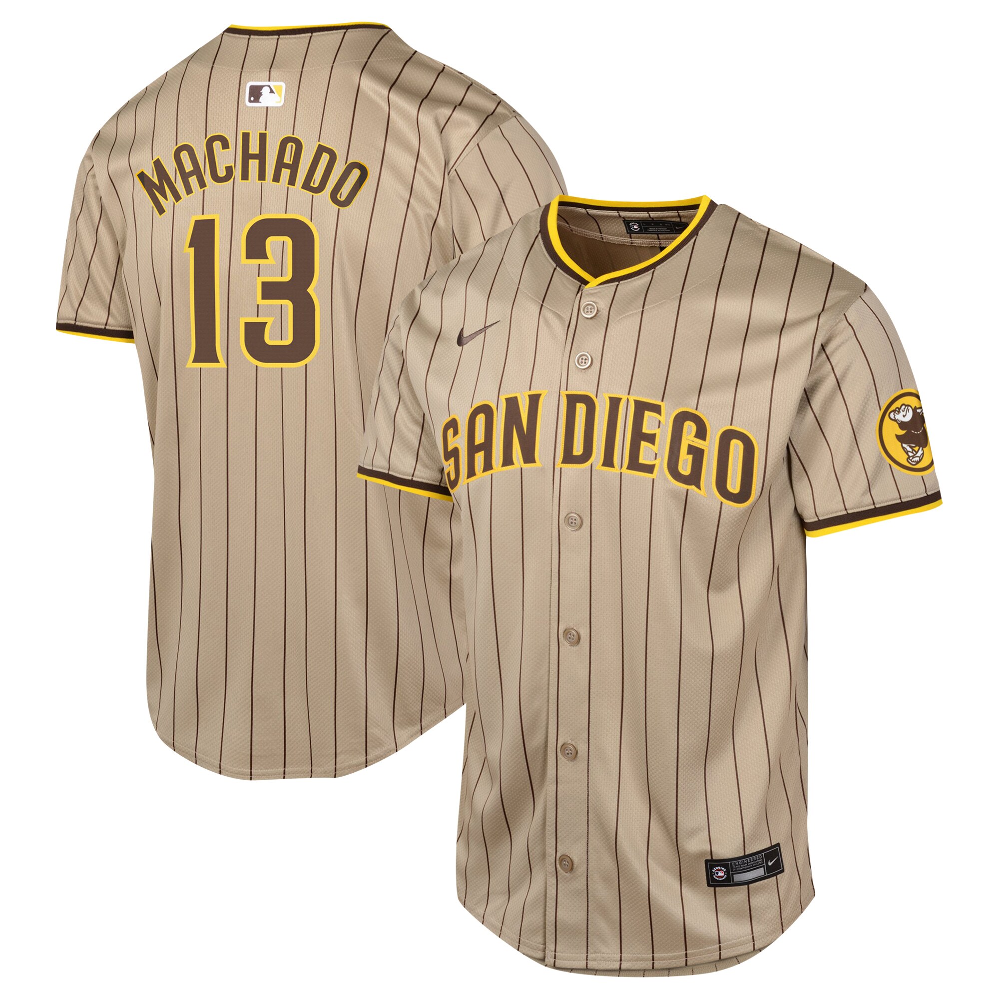 Manny Machado San Diego Padres  Youth Alternate Limited Player Jersey - Sand