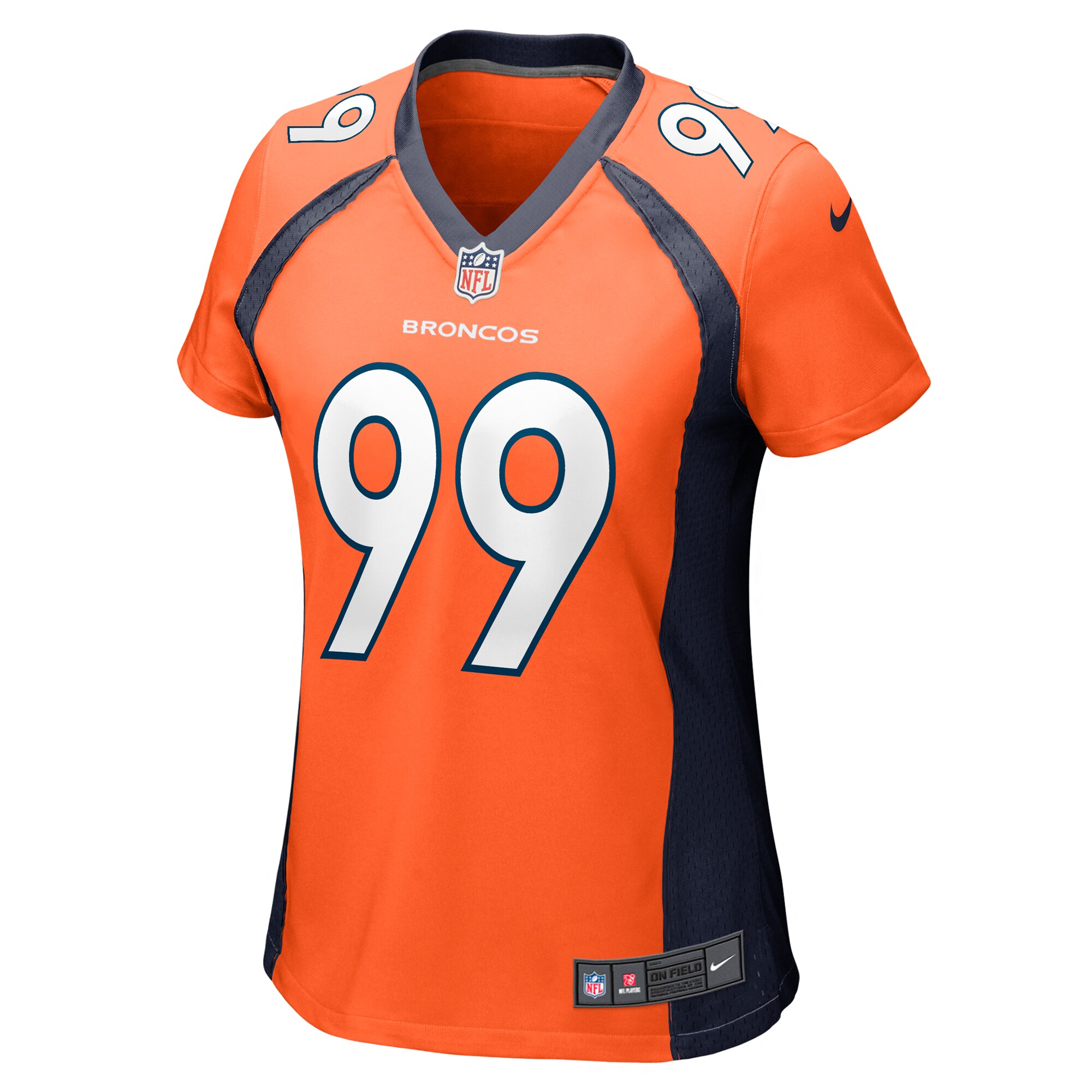 Zach Allen Denver Broncos  Women's Game Player Jersey - Orange