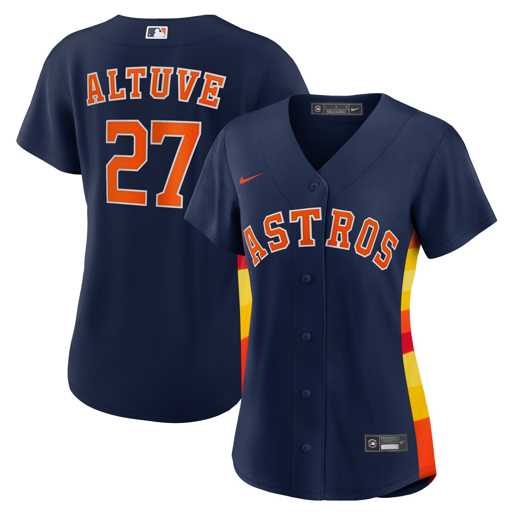 Jose Altuve Houston Astros  Women's Alternate Replica Player Jersey - Navy