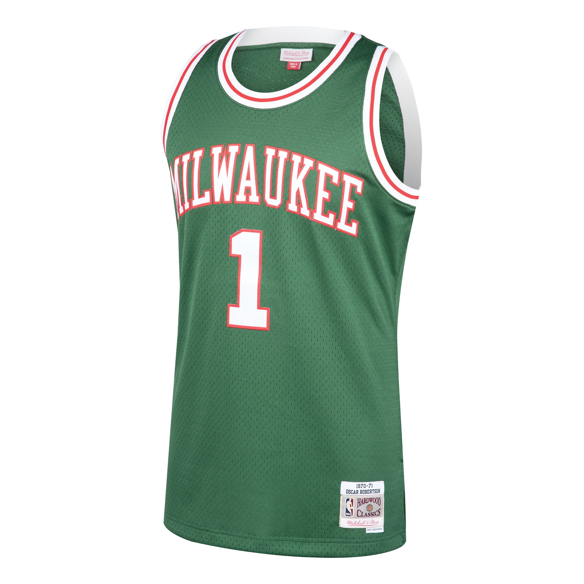 Oscar Robertson Milwaukee Bucks Mitchell & Ness 2001\/02 Hardwood Classics Swingman Jersey - Green