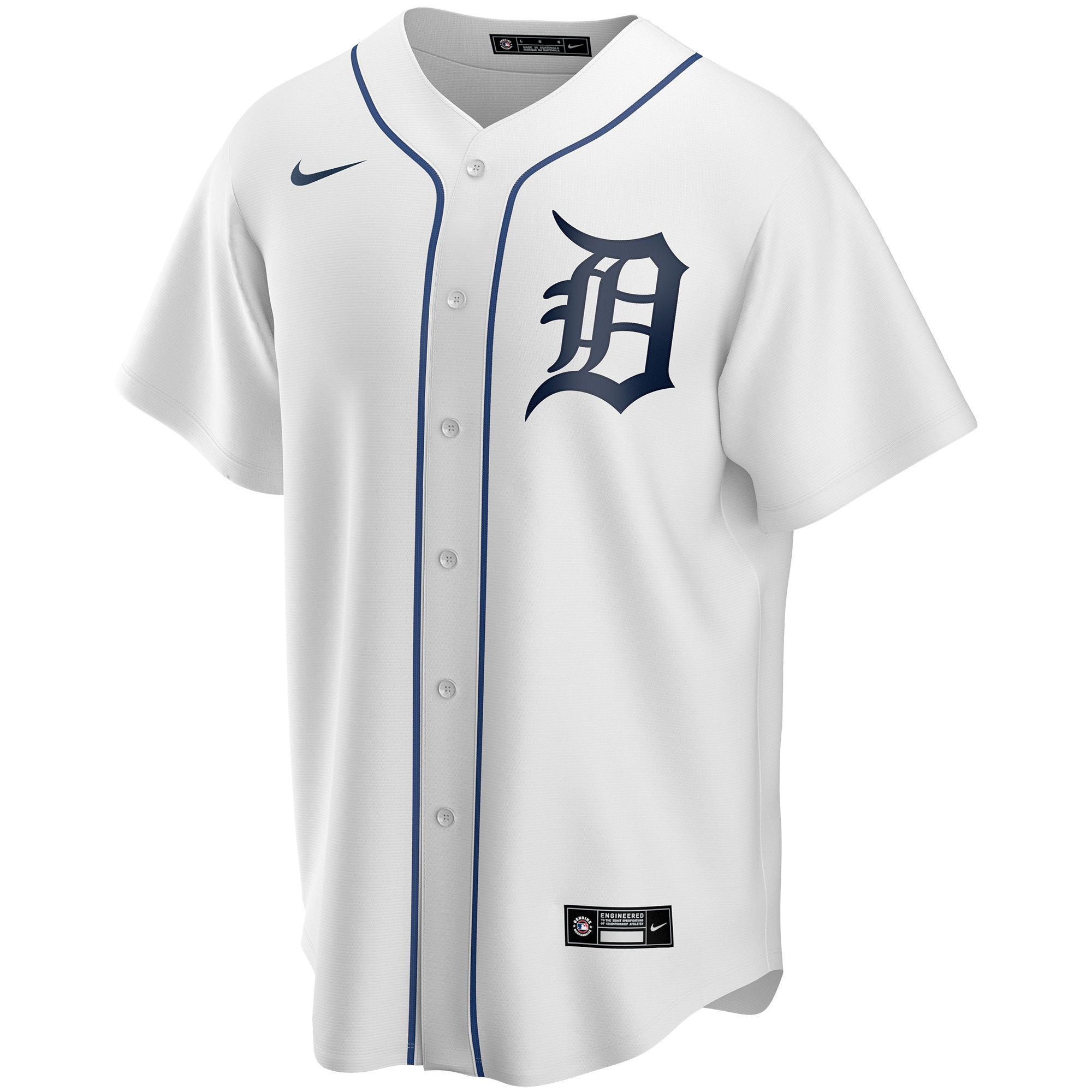 Detroit Tigers  Home Replica Custom Jersey - White