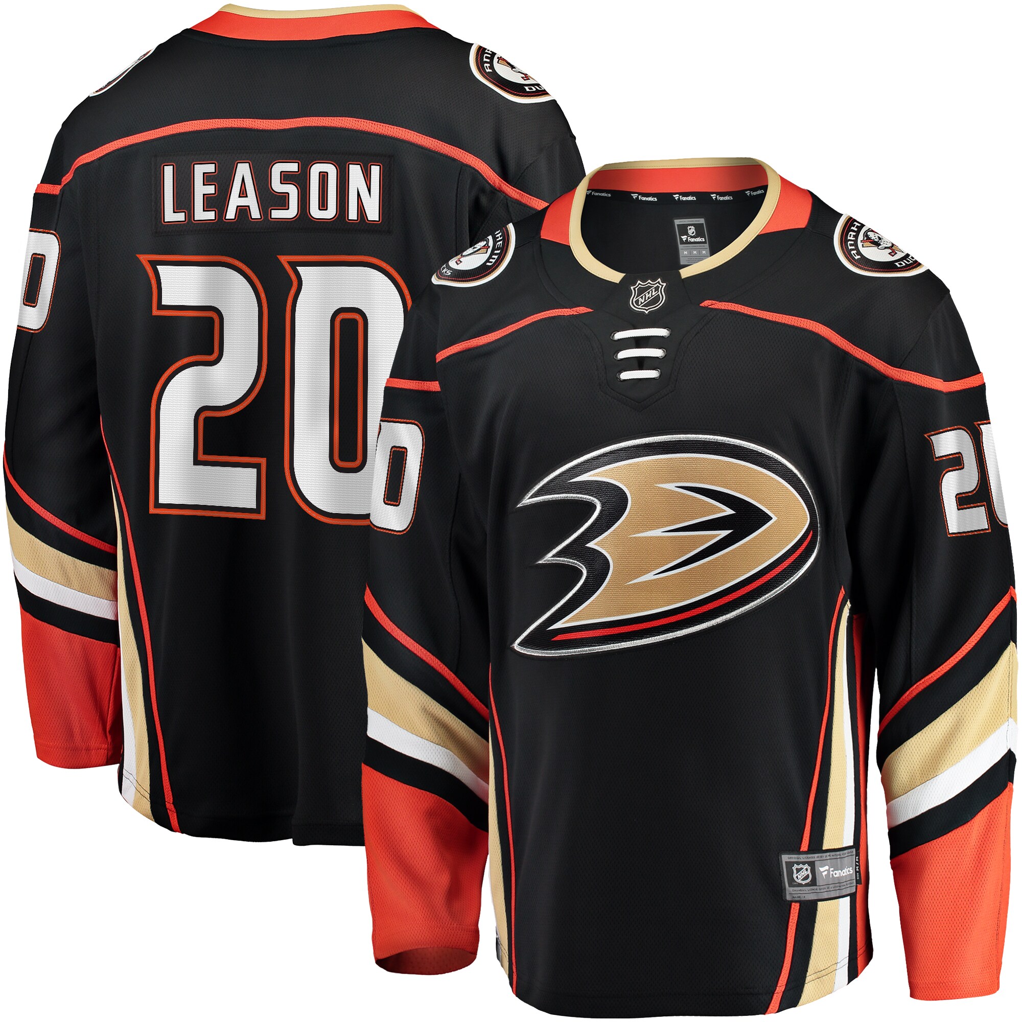 Brett Leason Anaheim Ducks Fanatics Home Premier Breakaway Player Jersey - Black