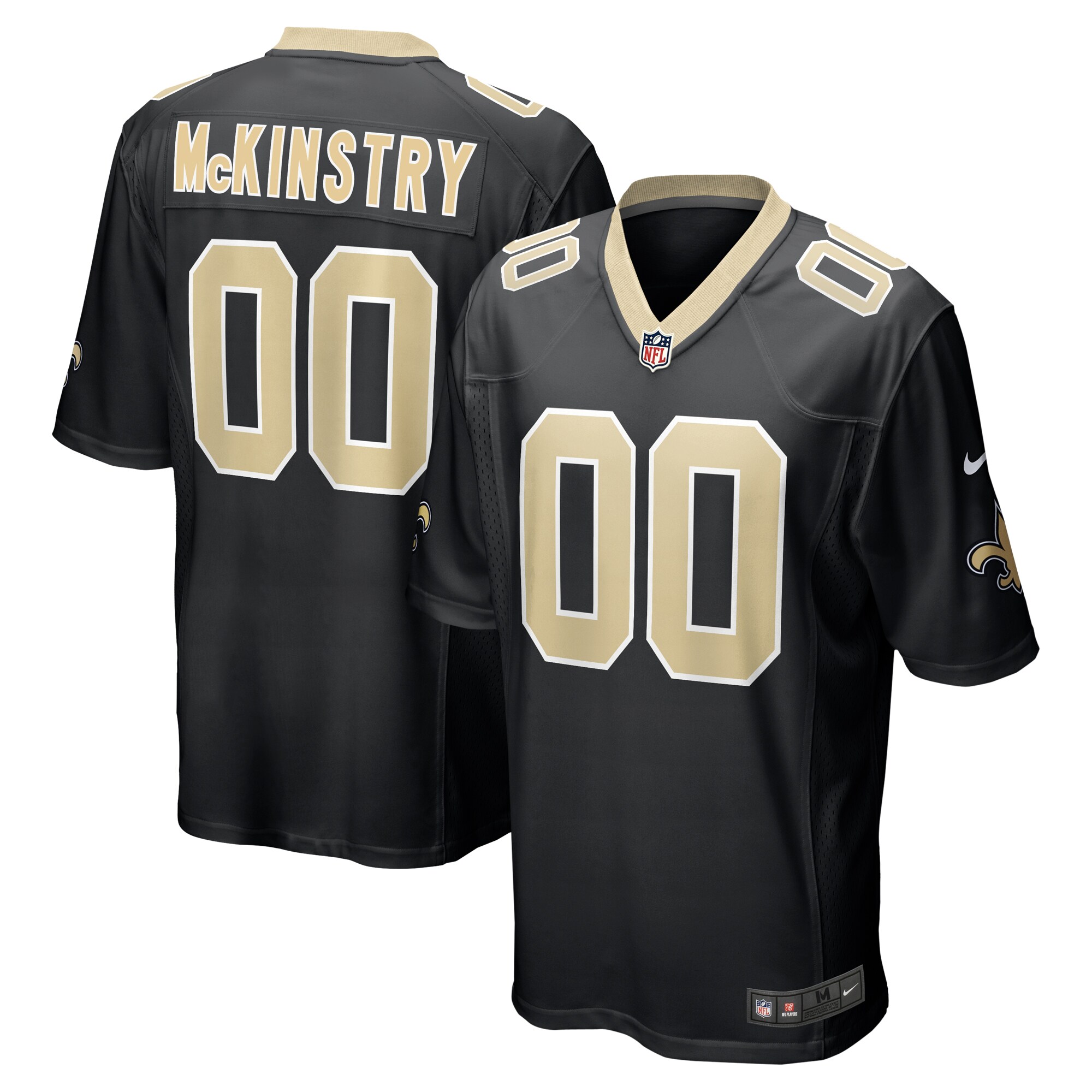 Ga'Quincy\u00c3\u201a\u00c2\u00a0McKinstry\u00c3\u201a\u00c2\u00a0New Orleans Saints  2024 NFL Draft Player Game Jersey - Black