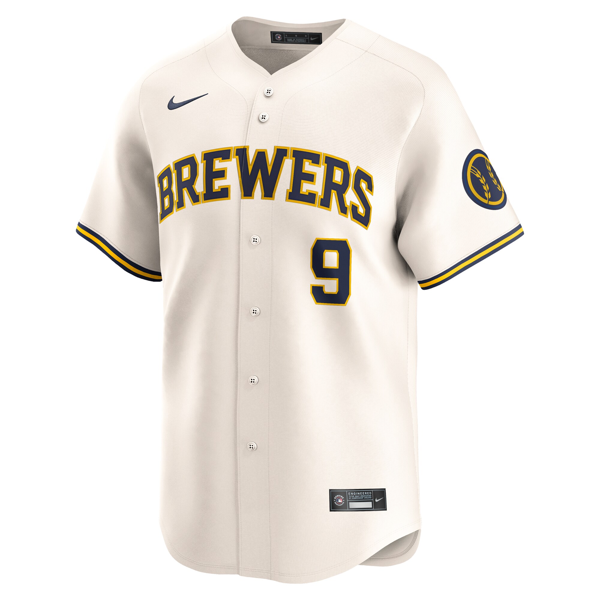 Jake Bauers Milwaukee Brewers  Home Limited Player Jersey - Cream