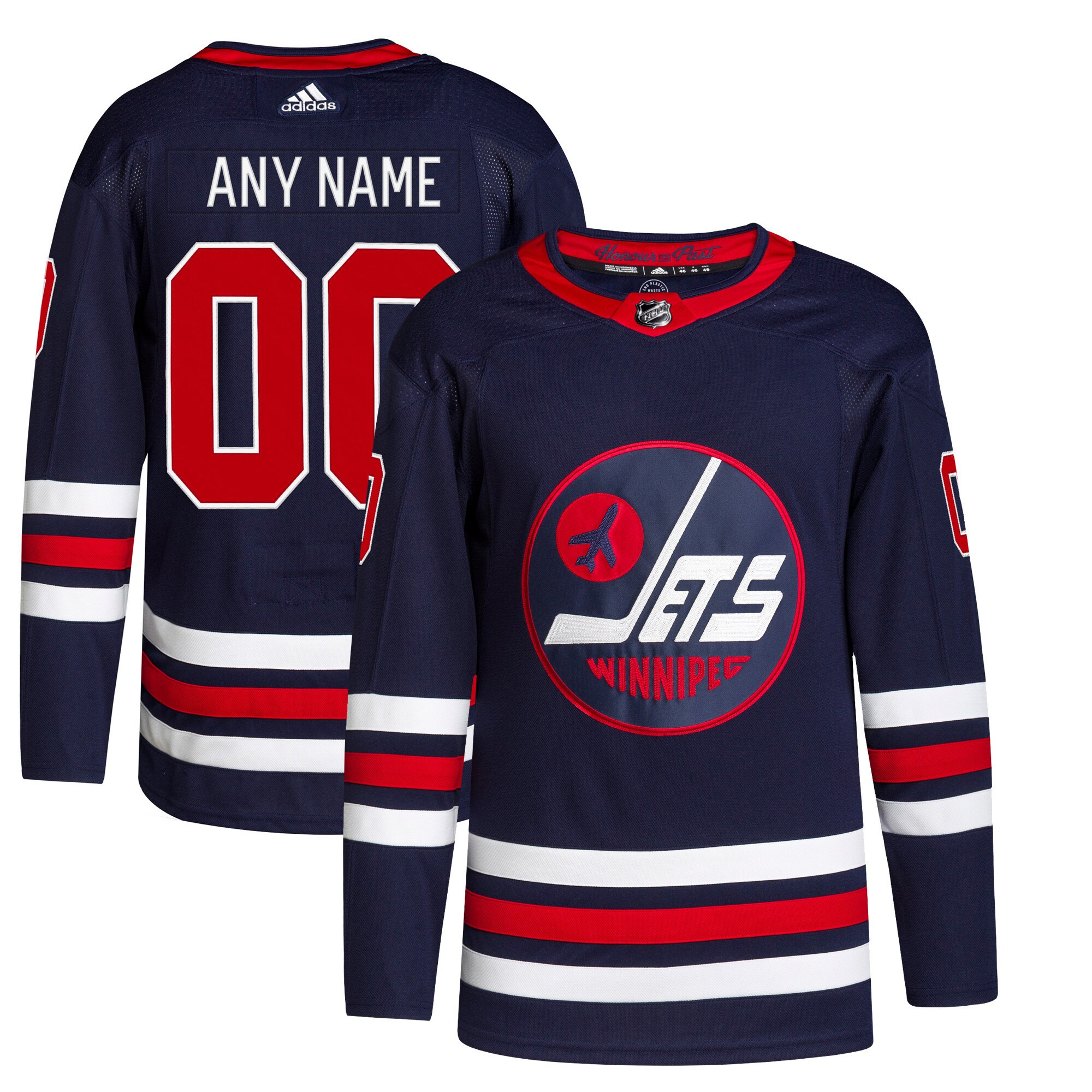 Winnipeg Jets adidas  Alternate 2021\/22 Primegreen Authentic Custom Jersey - Navy