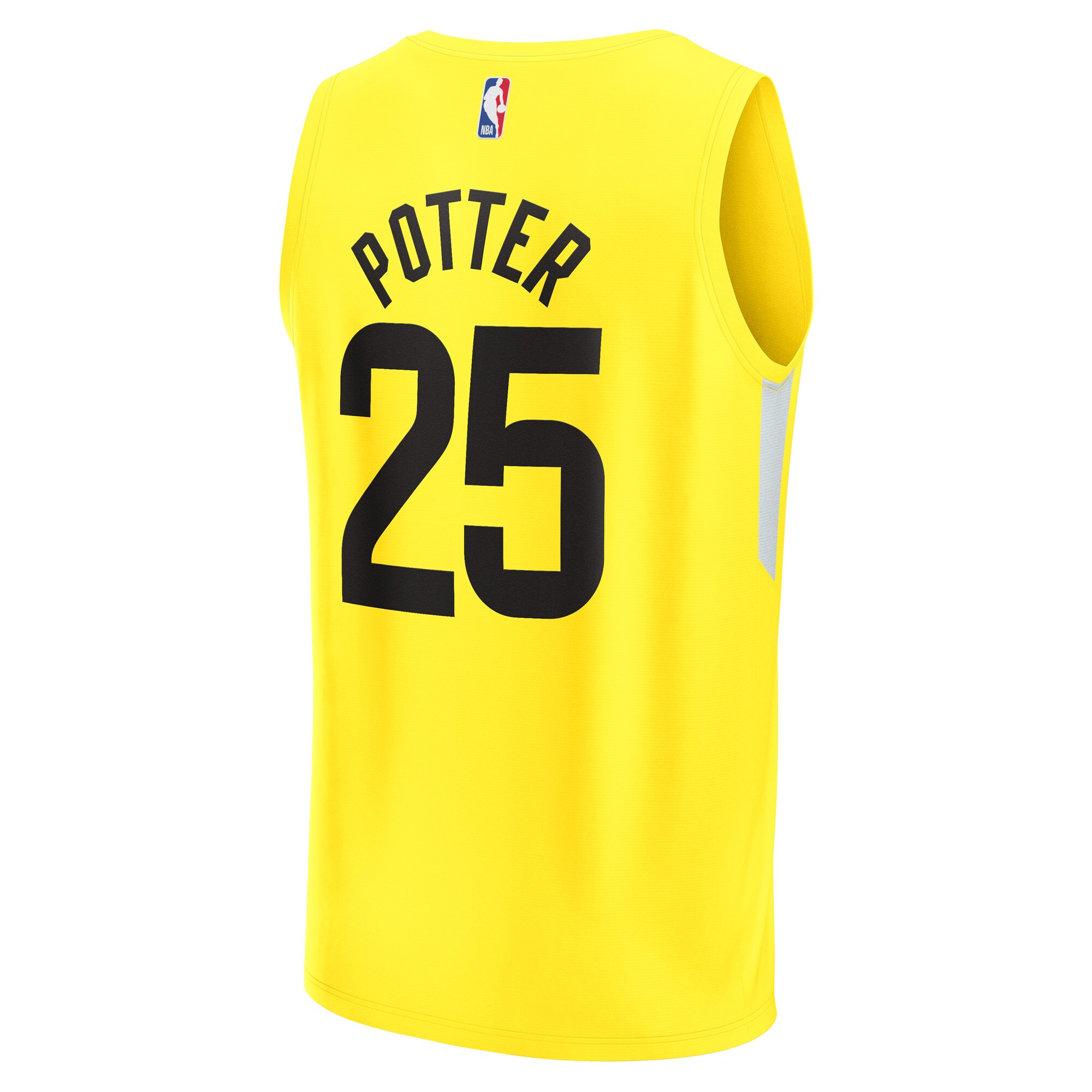 Micah Potter Utah Jazz Fanatics Fast Break Player Jersey - Icon Edition - Yellow
