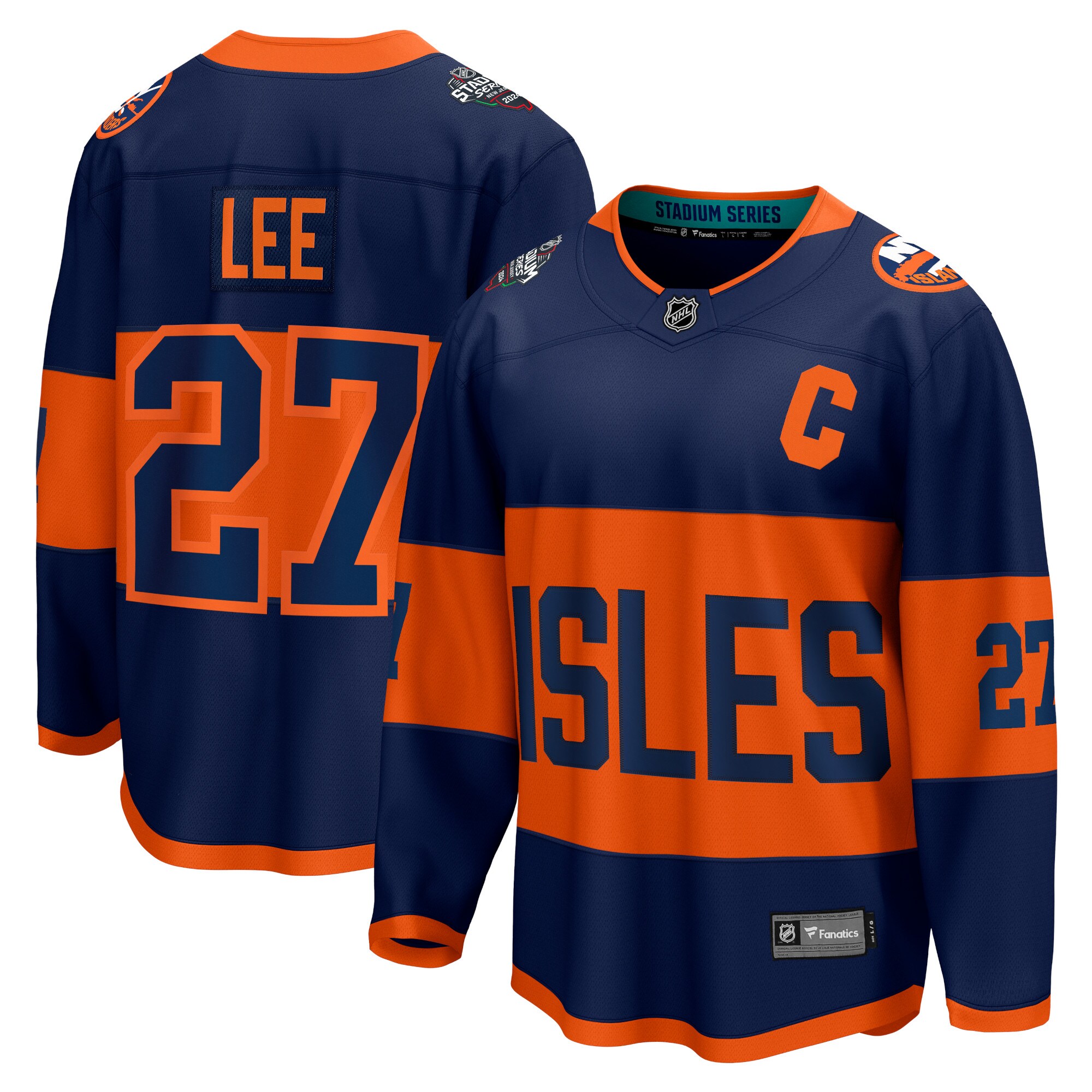 Anders Lee New York Islanders Fanatics 2024 NHL Stadium Series Breakaway Player Jersey\u00c2\u00a0\u00e2\u20ac\u201c Navy