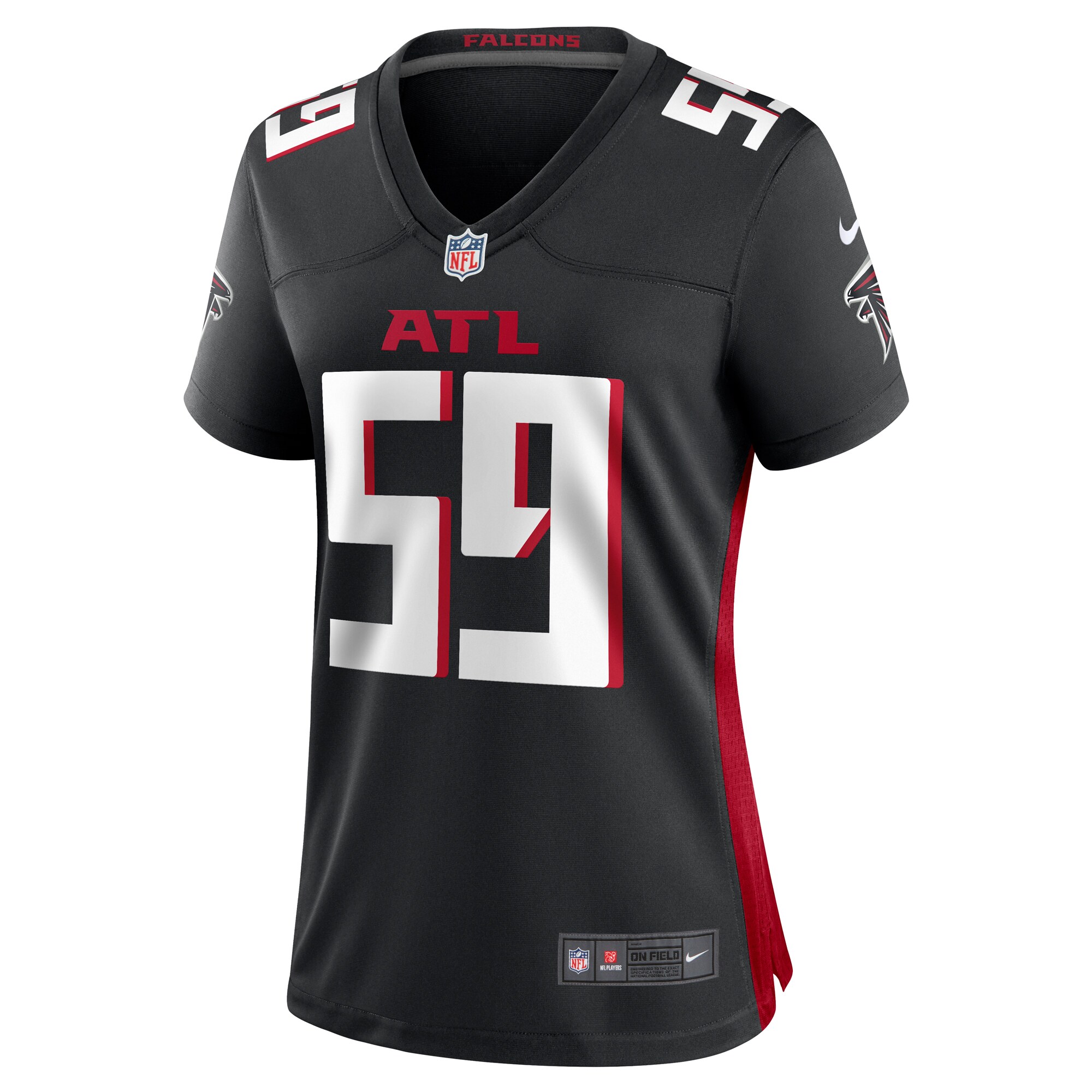 Andre Smith Atlanta Falcons  Women's  Game Jersey -  Black