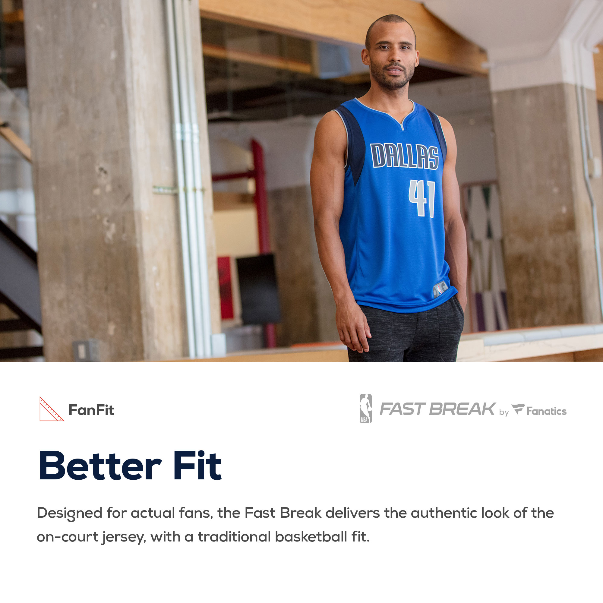 Maxi Kleber Dallas Mavericks Fanatics Fast Break Replica Team Color Player Jersey Blue - Icon Edition