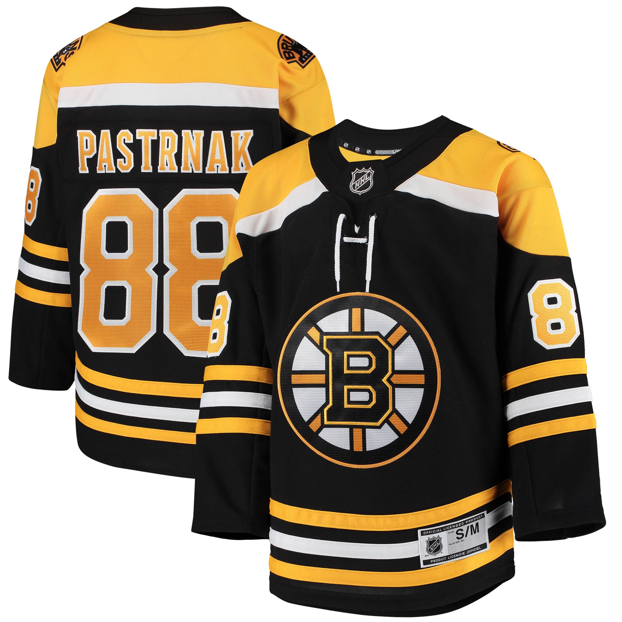 David Pastrnak Boston Bruins Youth Home Premier Player Jersey - Black