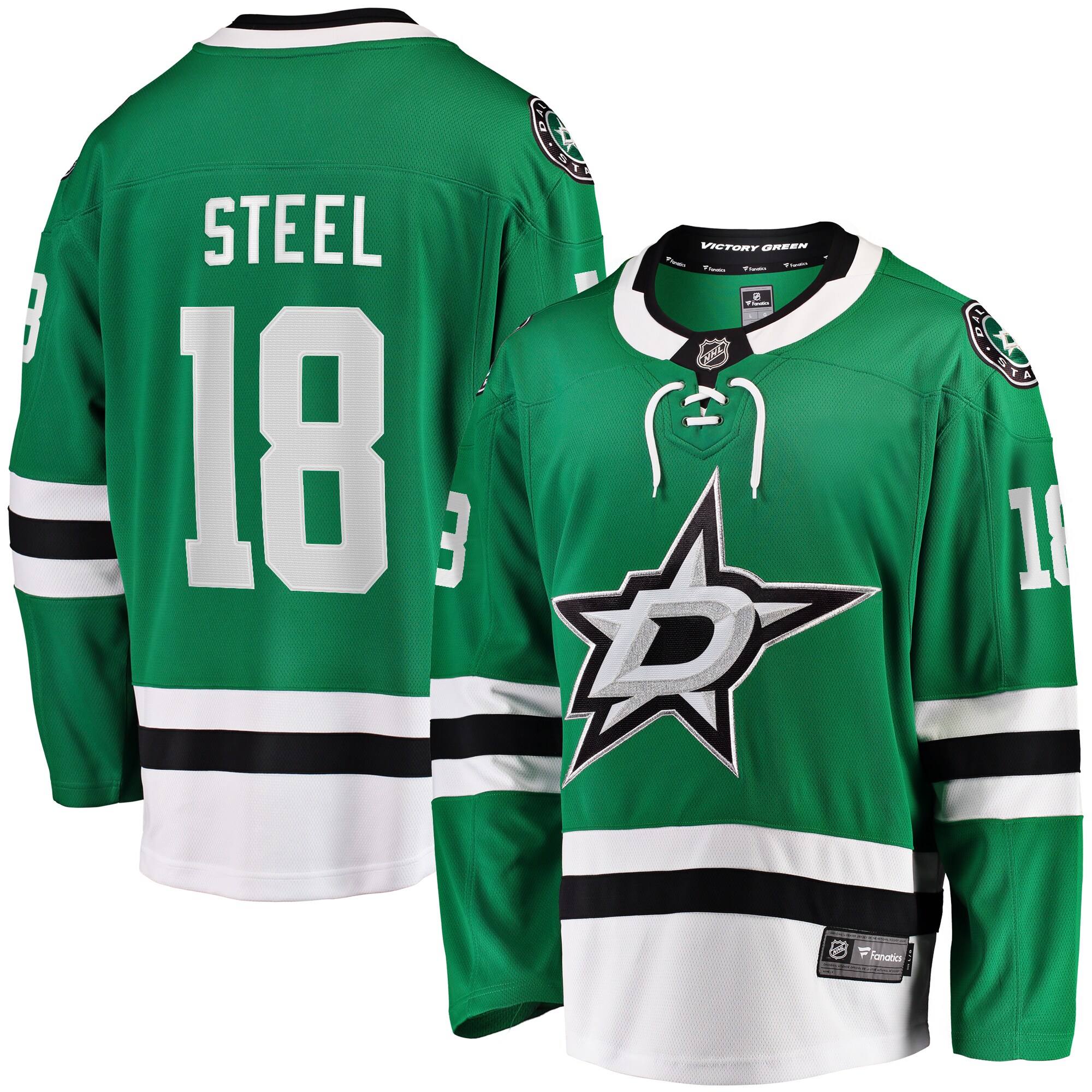 Sam Steel Dallas Stars Fanatics Home Breakaway Jersey - Kelly Green