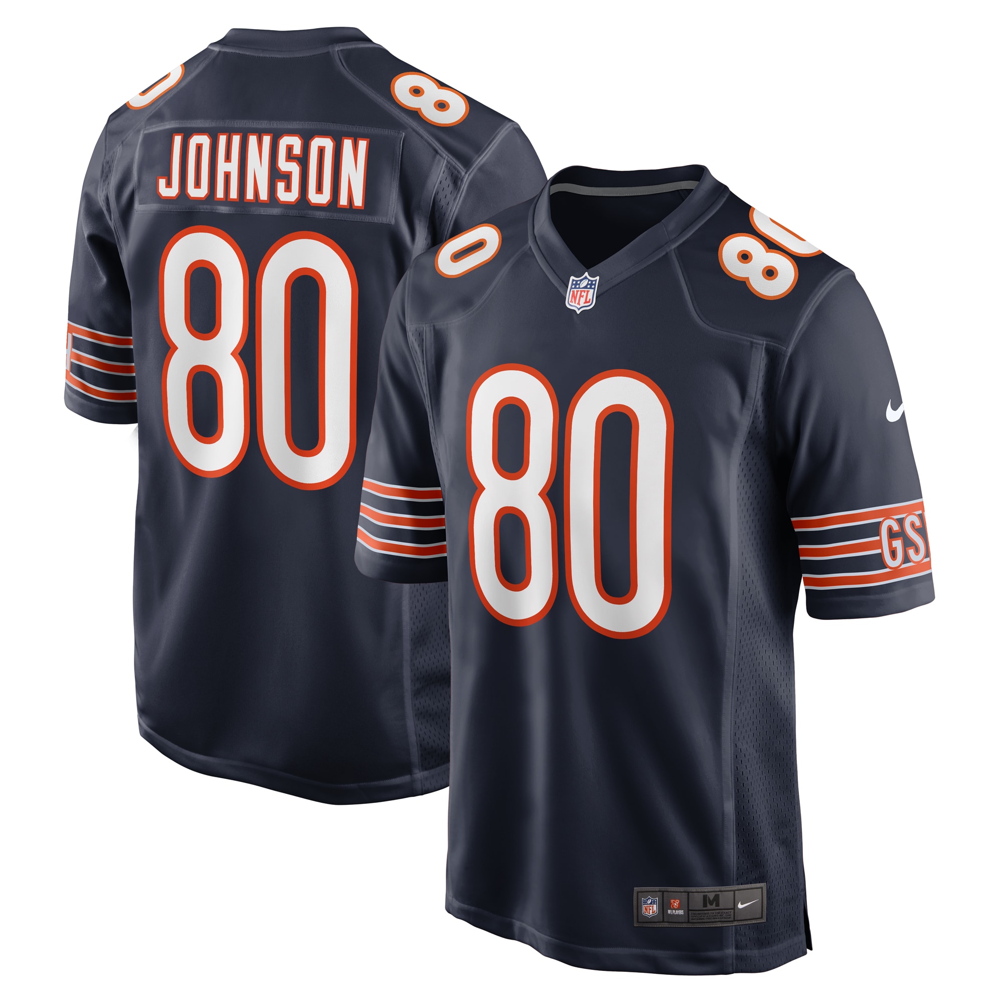 Collin Johnson Chicago Bears   Game Jersey -  Navy