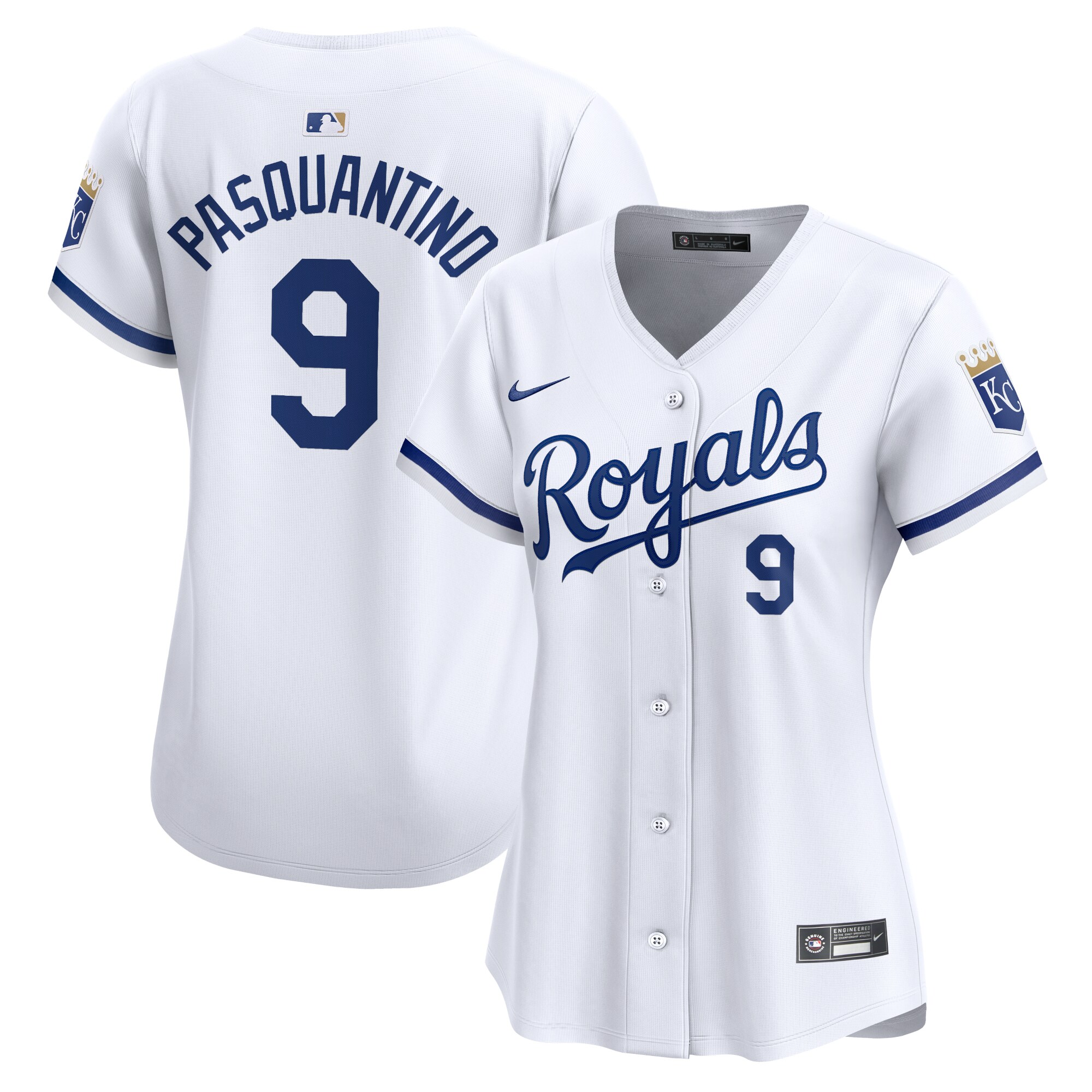 Vinnie Pasquantino Kansas City Royals  Women's  Home Limited Player Jersey - White
