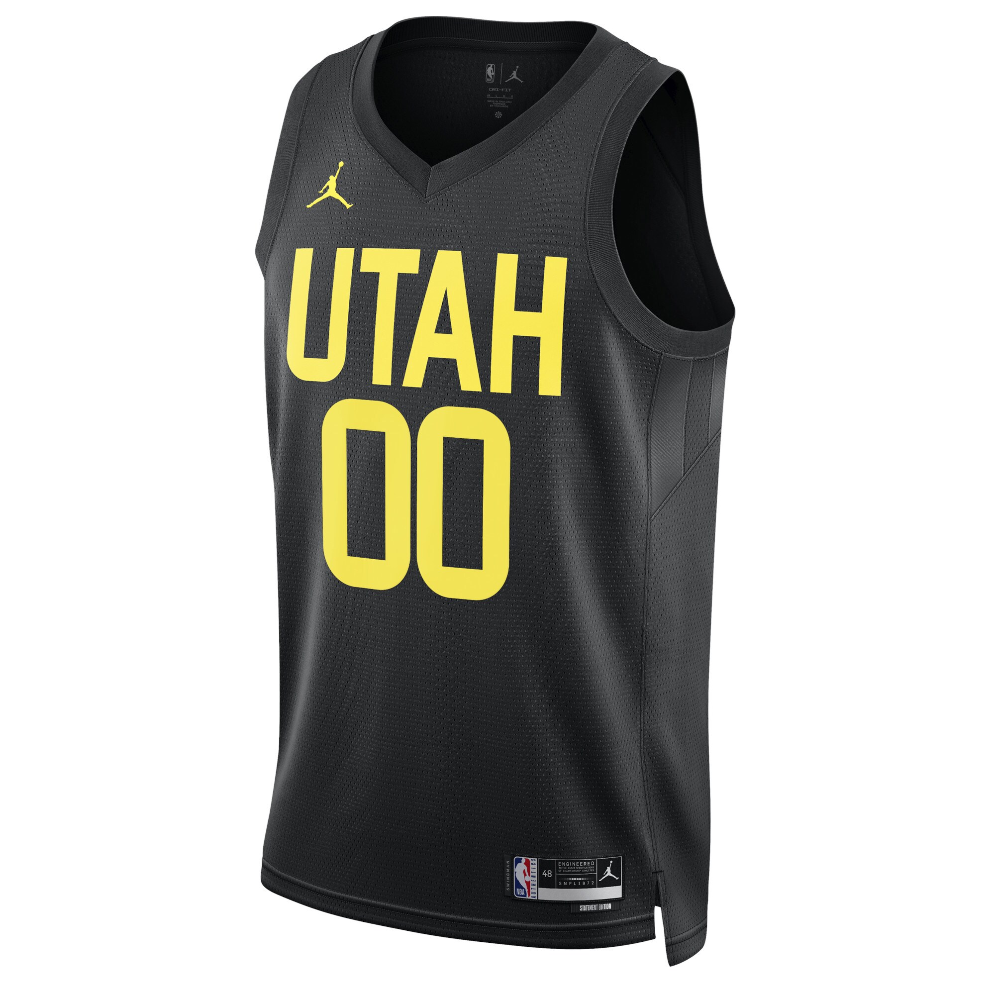 Utah Jazz Jordan Brand Unisex 2022\/23 Swingman Custom Jersey - Statement Edition - Black