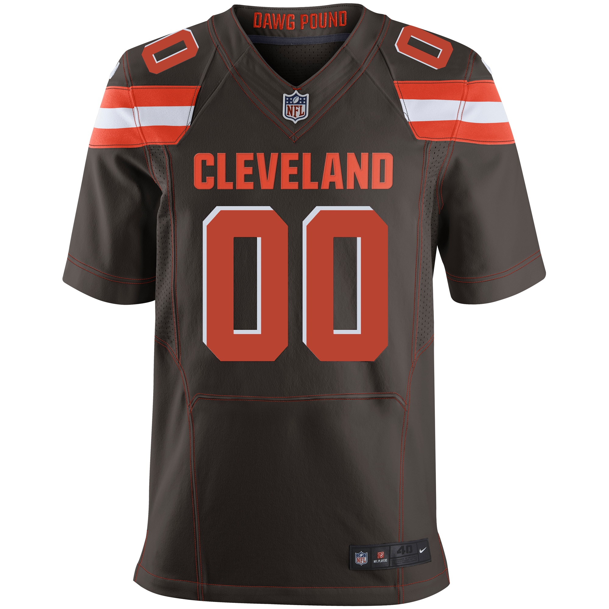 Cleveland Browns  Elite Custom Jersey - Brown
